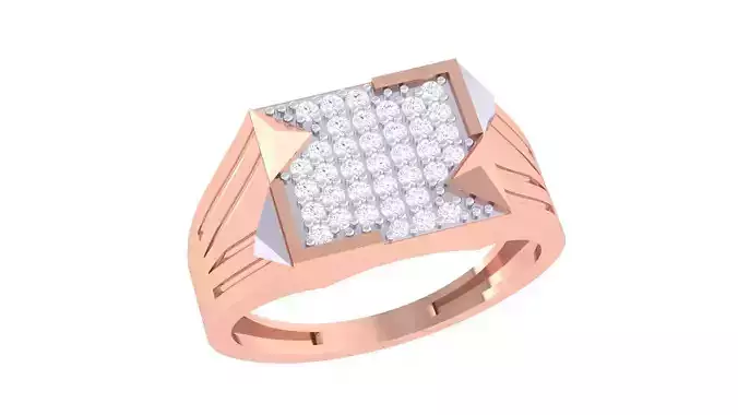 Men Groom Gents Diamond Ring 3dm renders detail