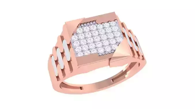 Men Groom Gents Diamond Ring 3dm renders detail