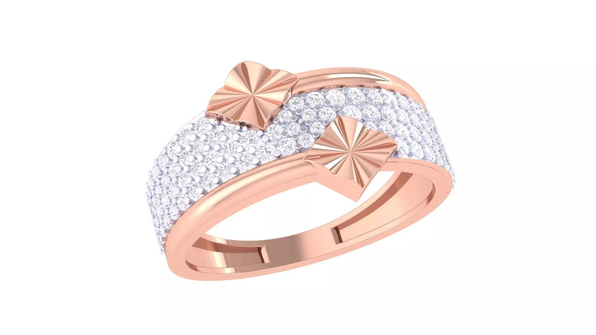 Men Groom Gents Diamond Band Ring 3dm renders detail 3D print model_0
