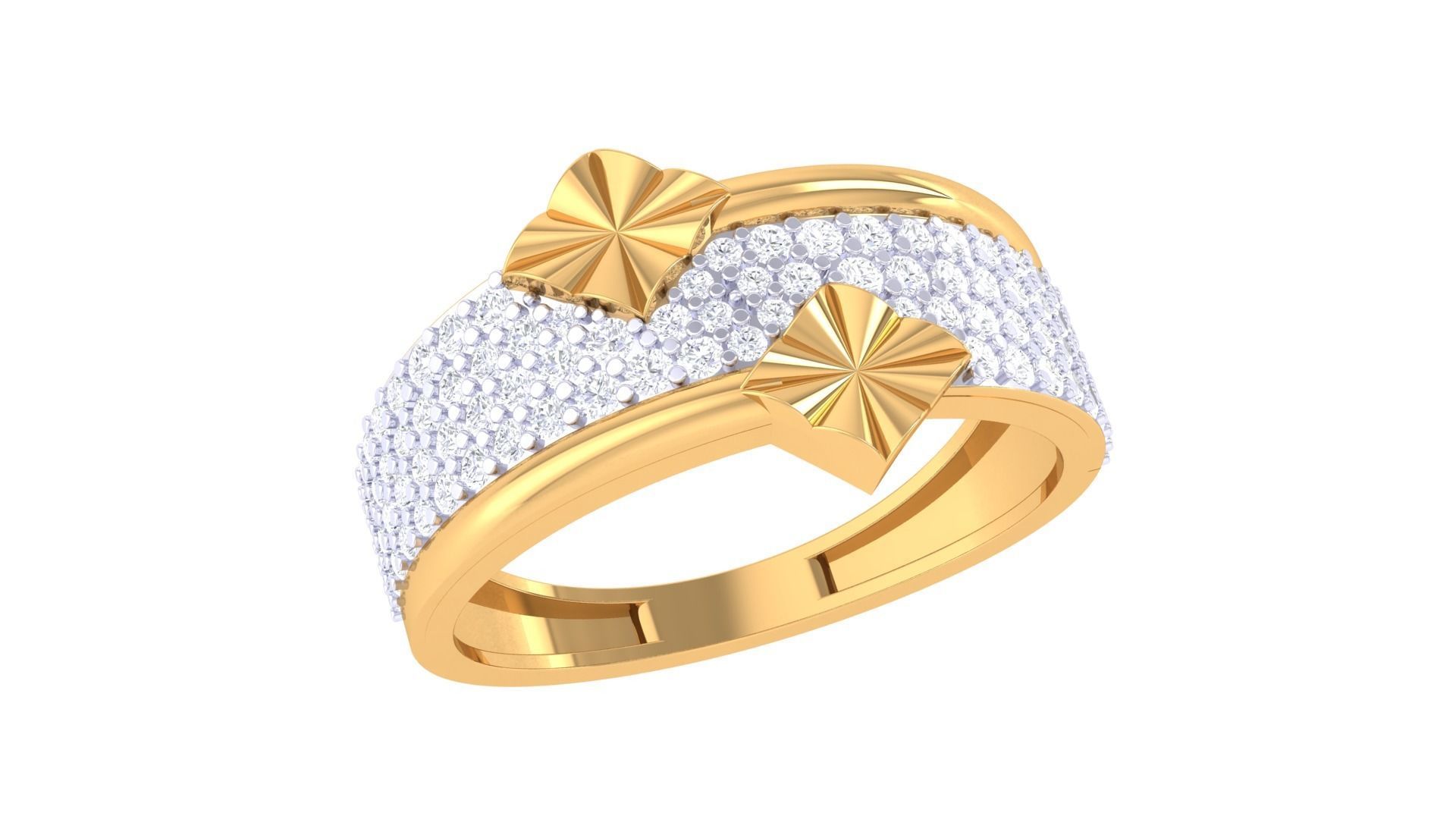 Men Groom Gents Diamond Band Ring 3dm renders detail 3D print model_2