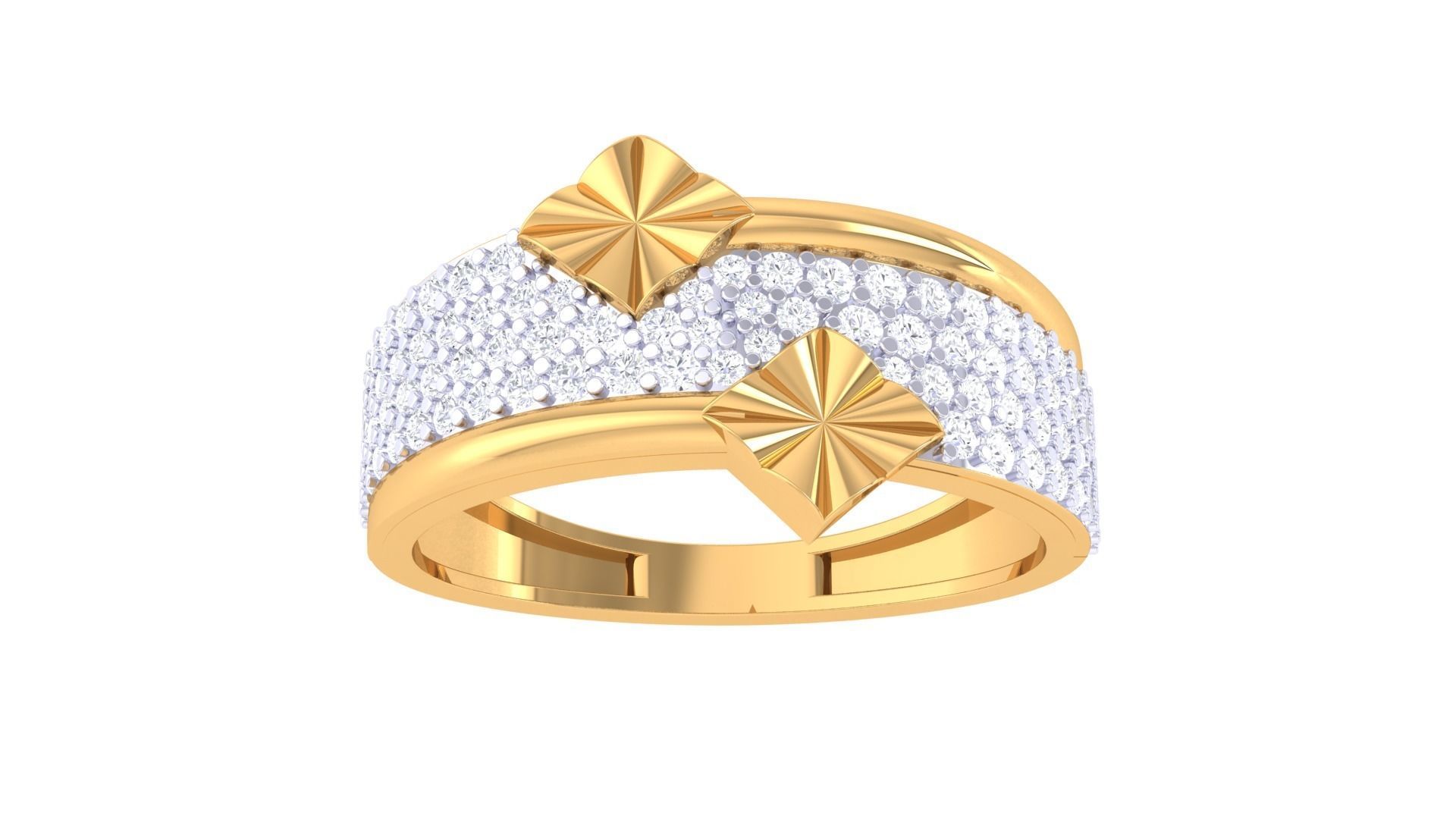 Men Groom Gents Diamond Band Ring 3dm renders detail 3D print model_5