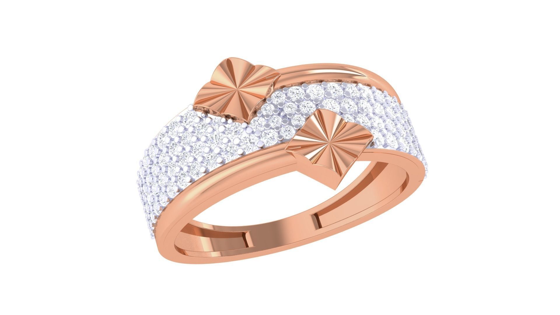 Men Groom Gents Diamond Band Ring 3dm renders detail 3D print model_3