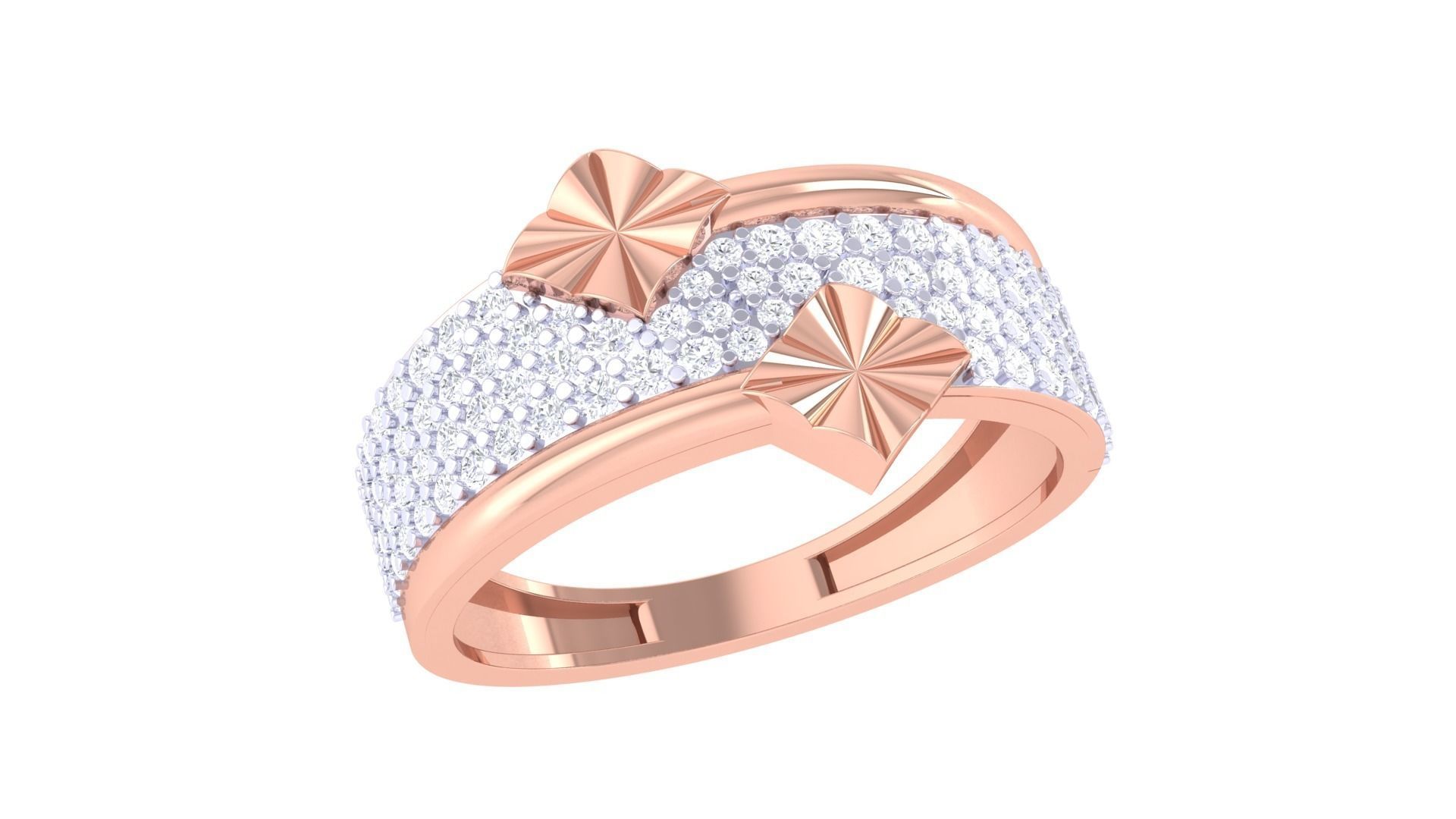 Men Groom Gents Diamond Band Ring 3dm renders detail 3D print model_1