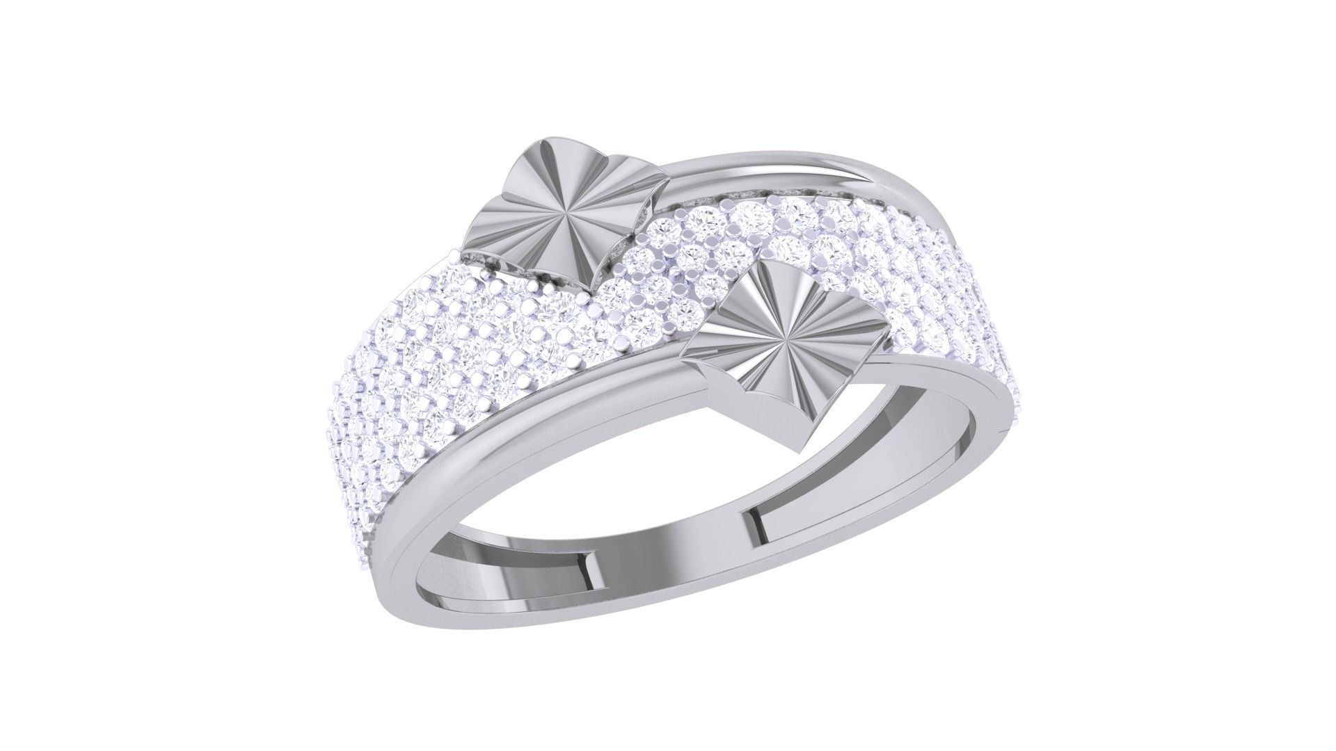 Men Groom Gents Diamond Band Ring 3dm renders detail 3D print model_4
