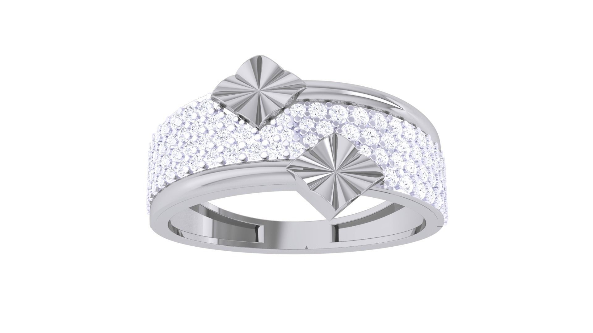 Men Groom Gents Diamond Band Ring 3dm renders detail 3D print model_7