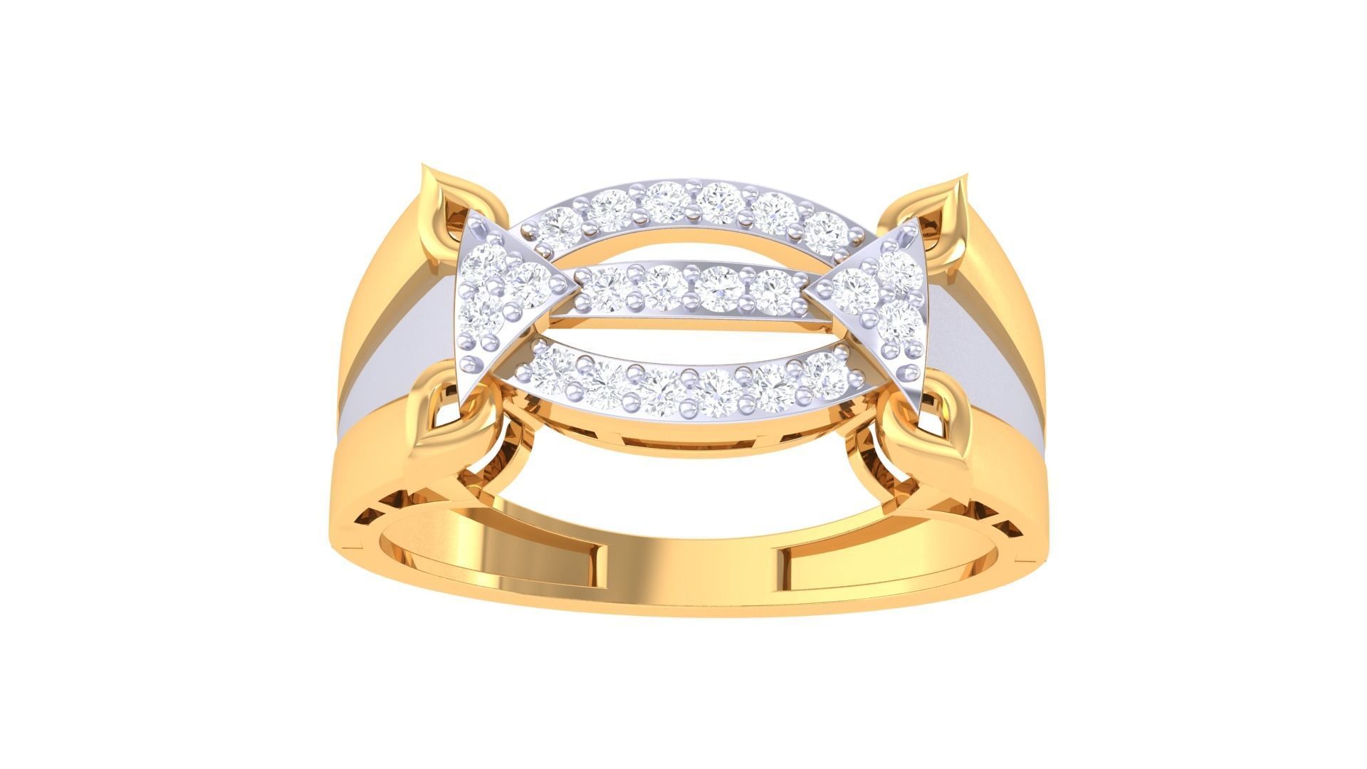 Men Groom Gents Diamond Ring 3dm renders detail 3D print model_7