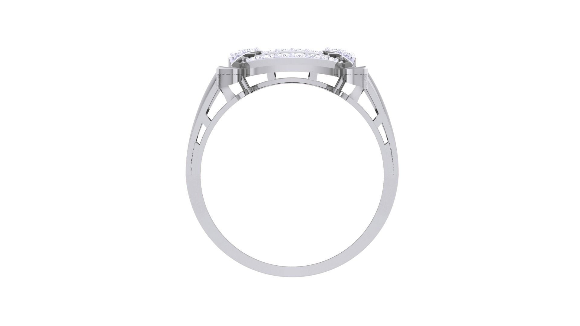 Men Groom Gents Diamond Ring 3dm renders detail 3D print model_9