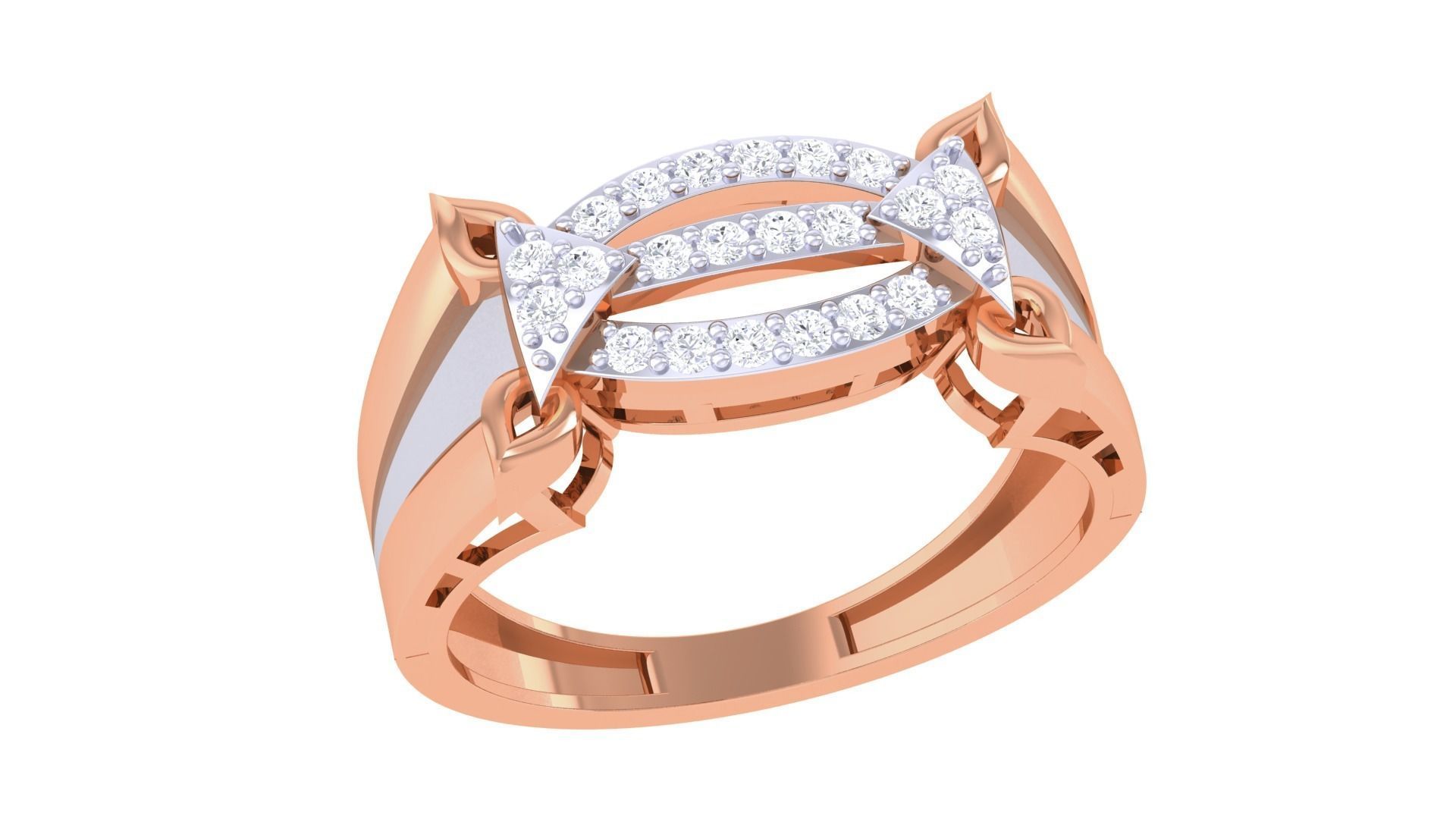 Men Groom Gents Diamond Ring 3dm renders detail 3D print model_3