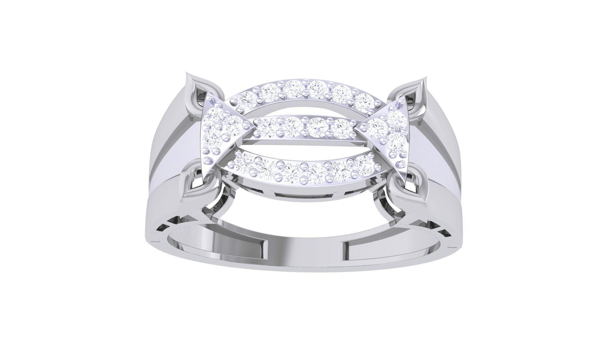 Men Groom Gents Diamond Ring 3dm renders detail 3D print model_5