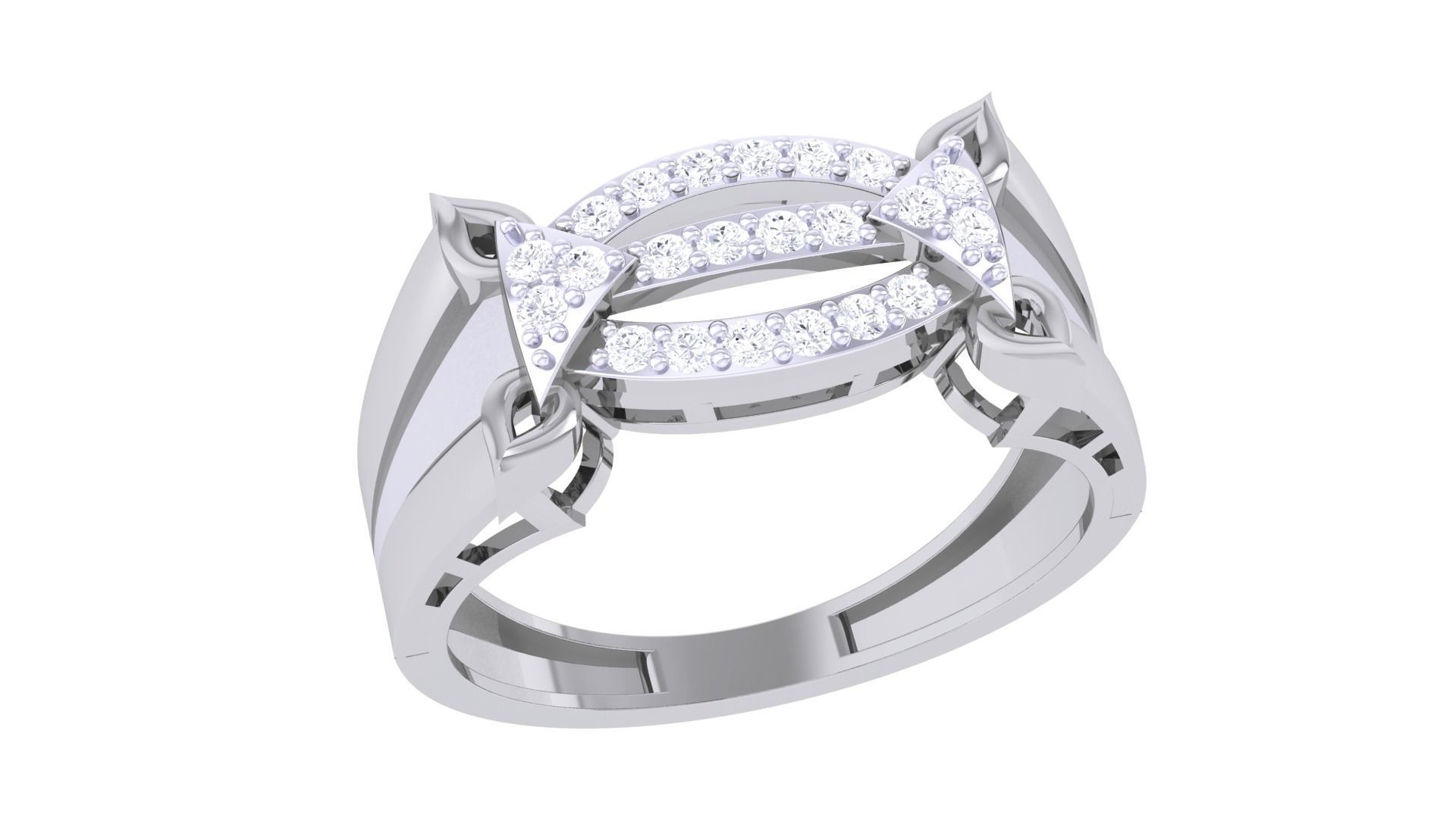 Men Groom Gents Diamond Ring 3dm renders detail 3D print model_2