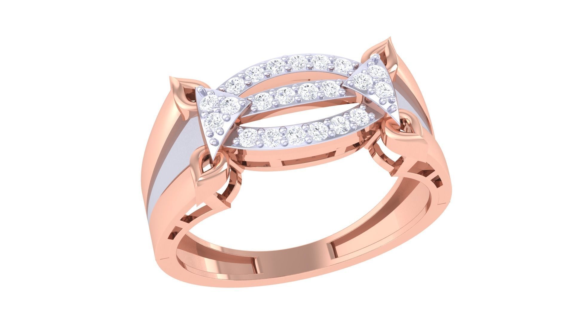 Men Groom Gents Diamond Ring 3dm renders detail 3D print model_1