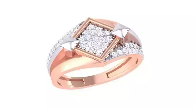 Men Groom Gents Diamond Ring 3dm stl obj mtl 3mf igs