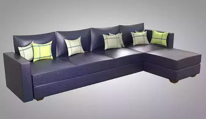Sofa 01 Low-poly 3D model