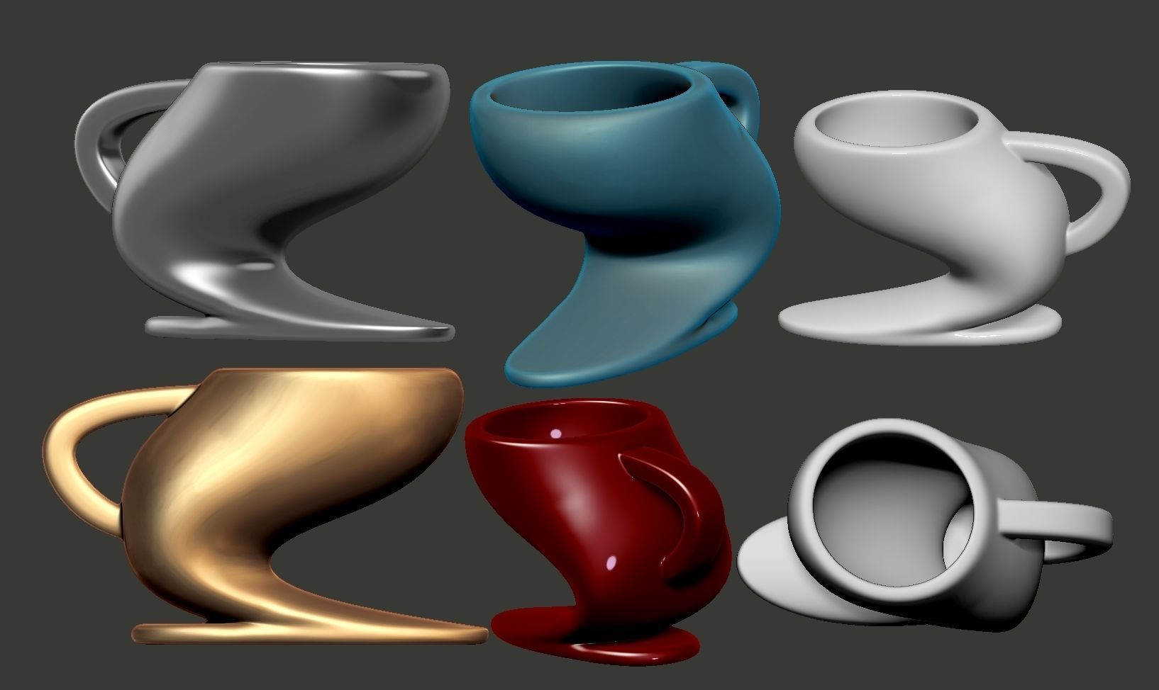 Abstract Modern Mug 2 3D print model_14