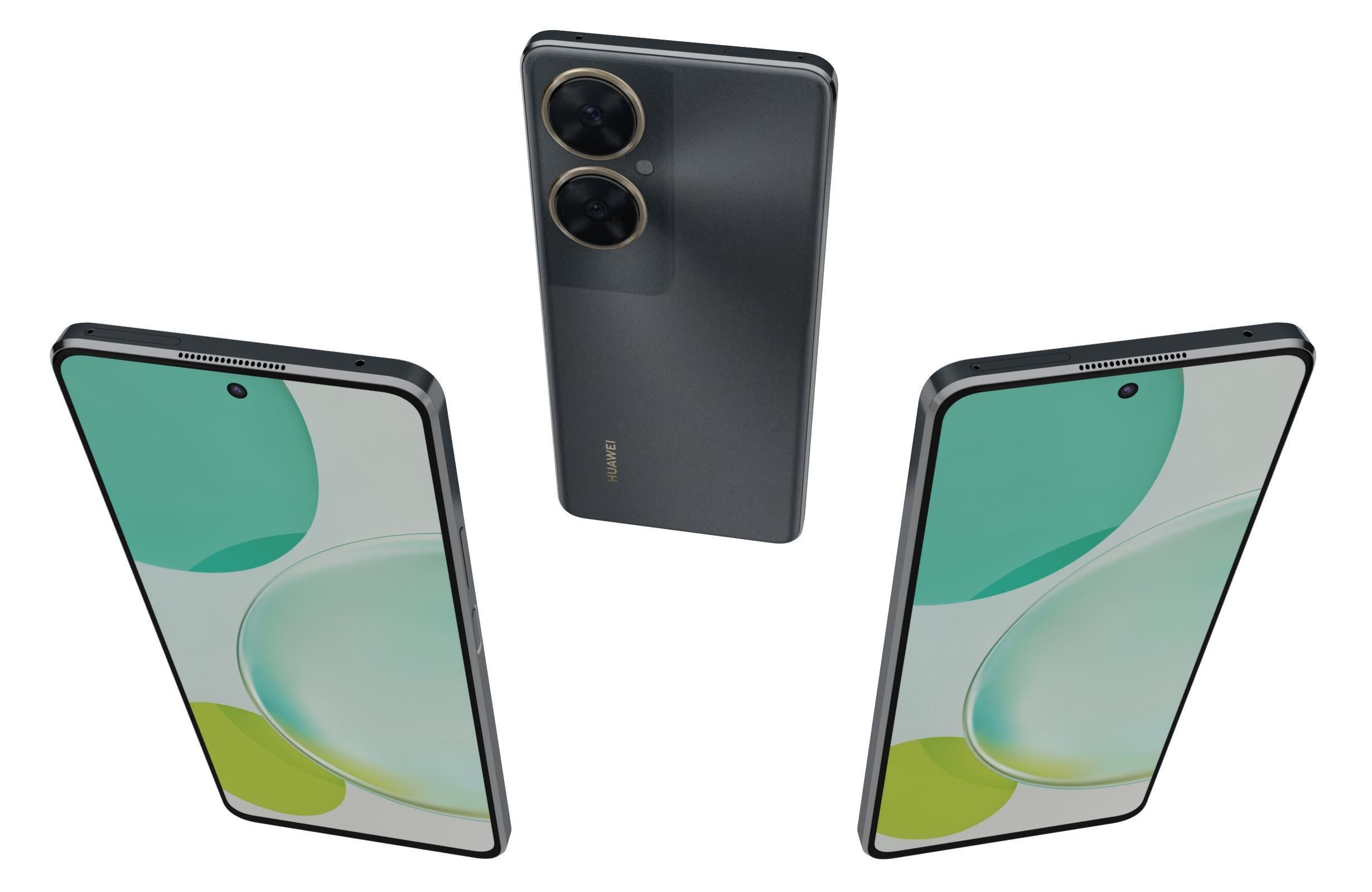 Huawei Nova 11i Black Low-poly 3D model_1