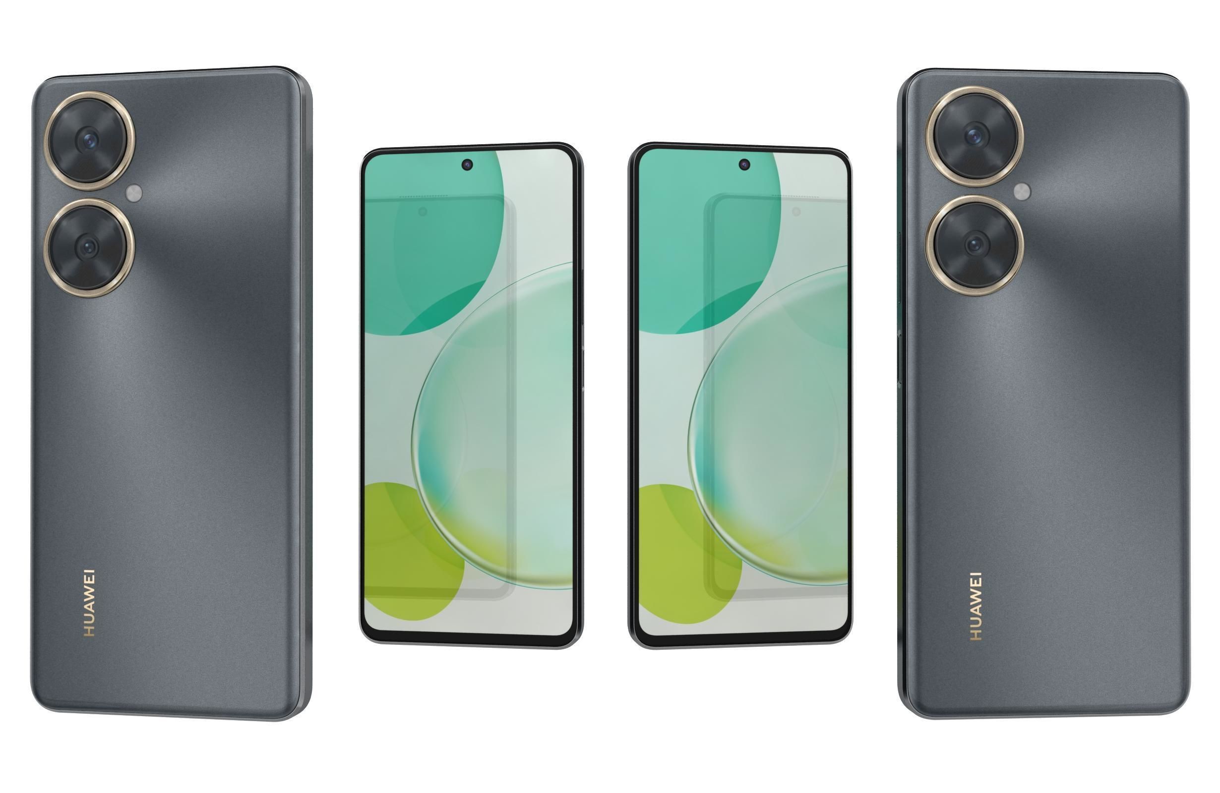 Huawei Nova 11i Black Low-poly 3D model_3