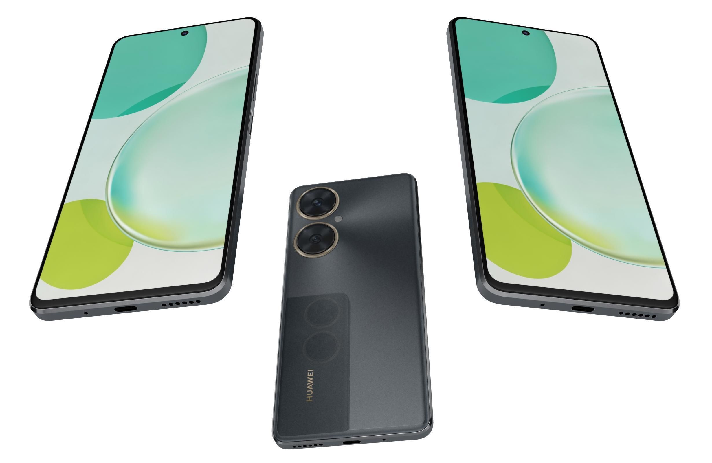 Huawei Nova 11i Black Low-poly 3D model_2