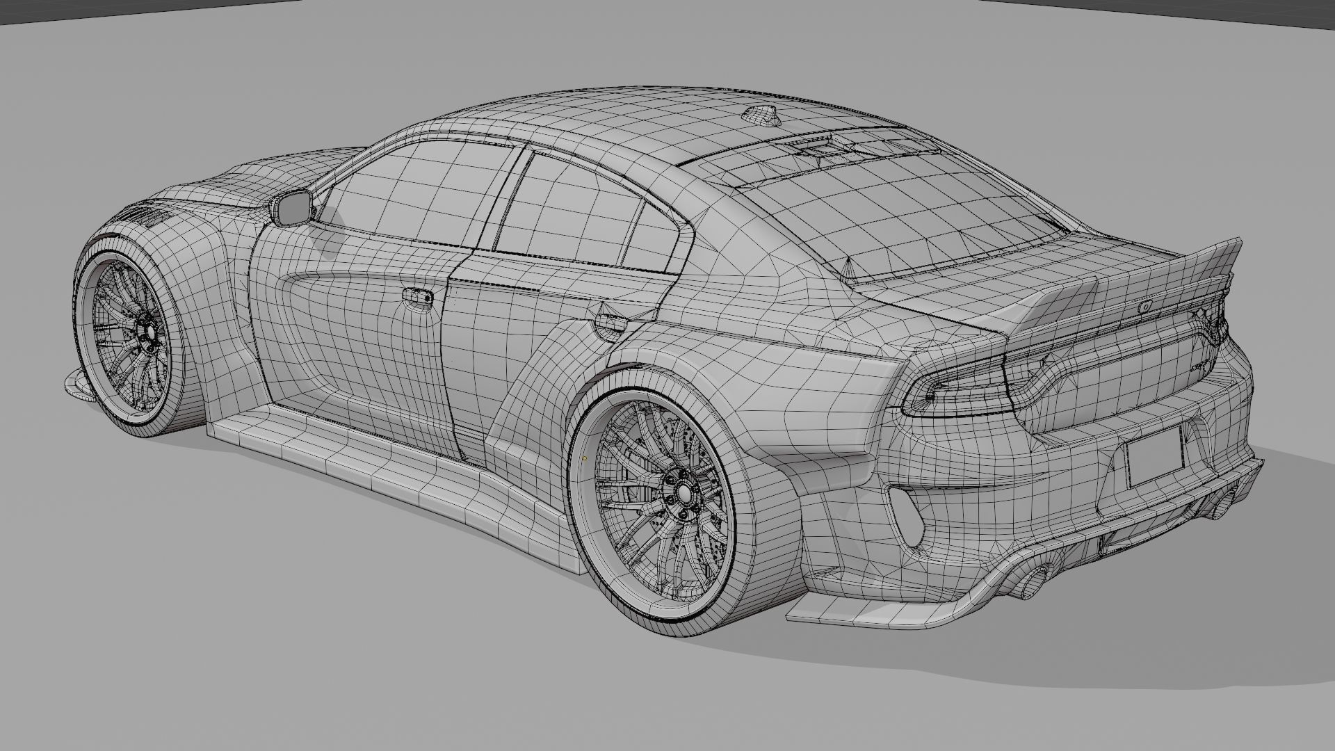 Dodge Charger WIdebody Kit 3D model_9