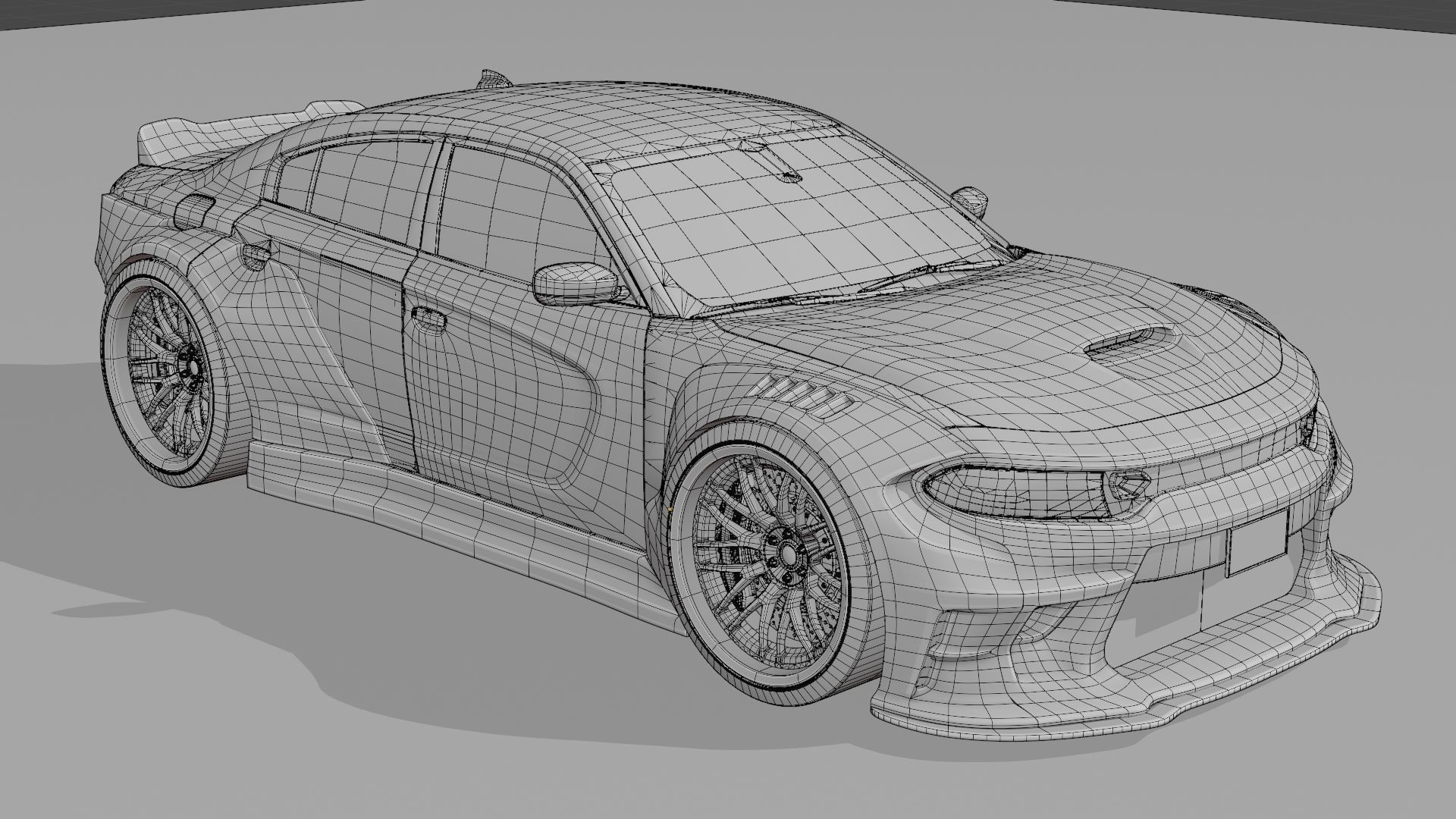 Dodge Charger WIdebody Kit 3D model_8