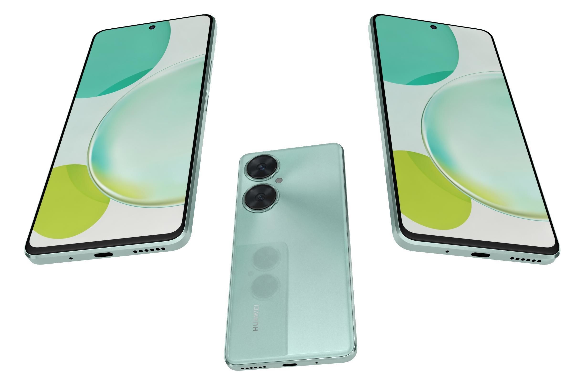 Huawei nova 11i Black And Green Low-poly 3D model_15