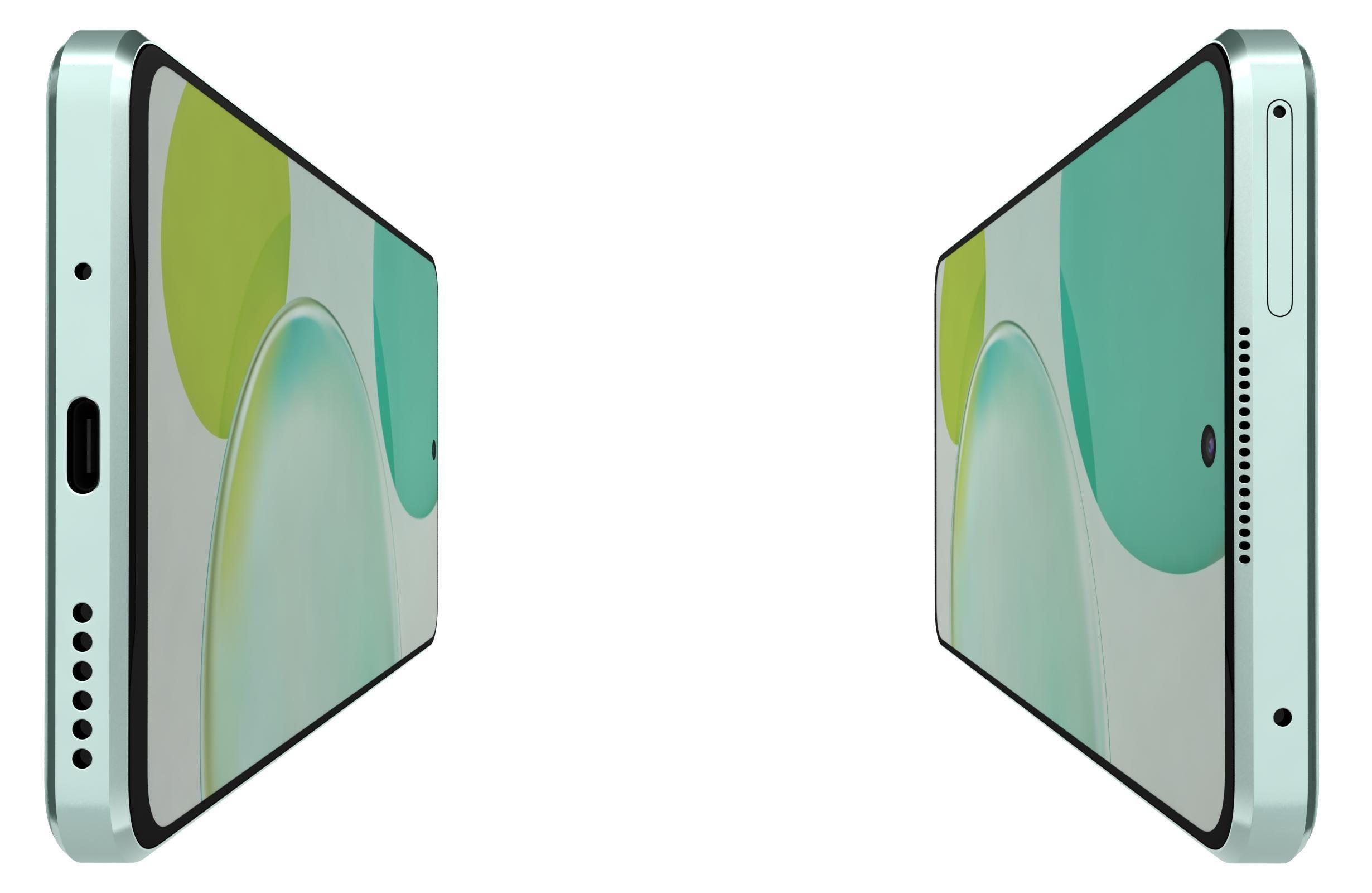 Huawei nova 11i Black And Green Low-poly 3D model_21