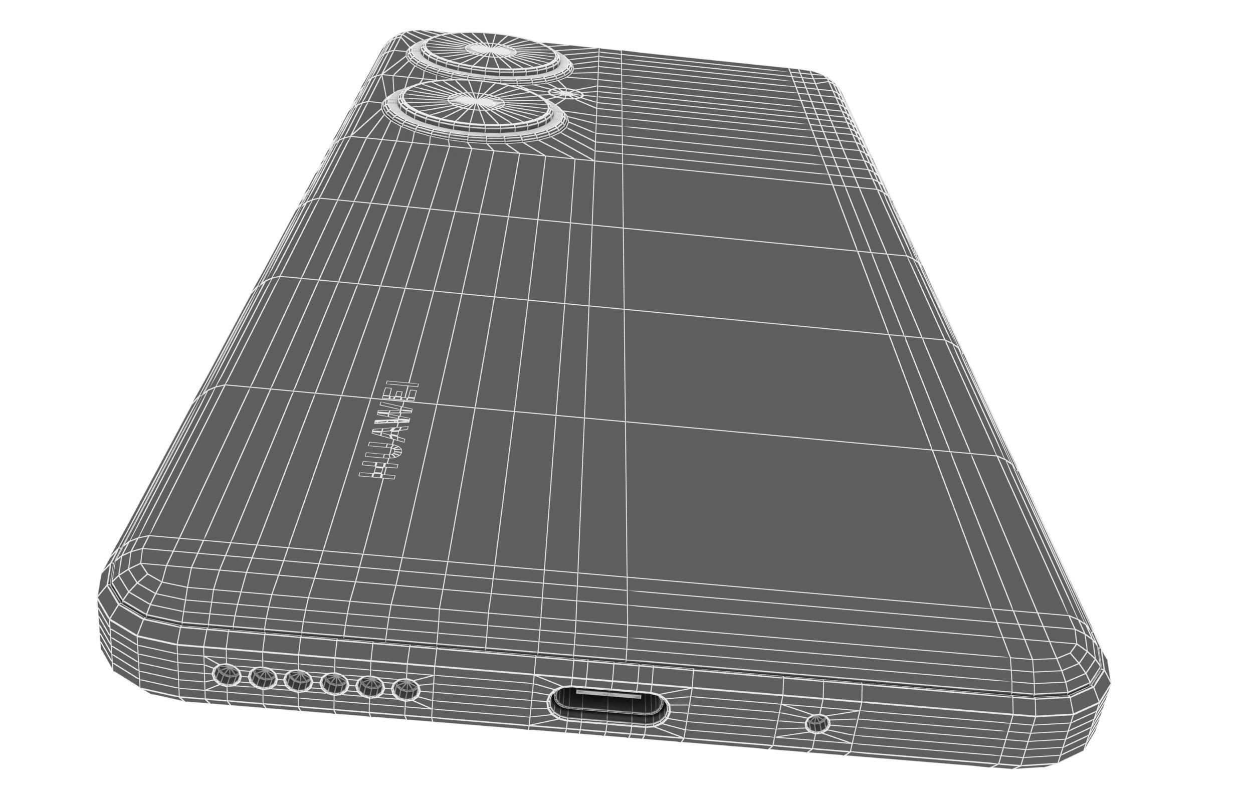 Huawei nova 11i Black And Green Low-poly 3D model_30