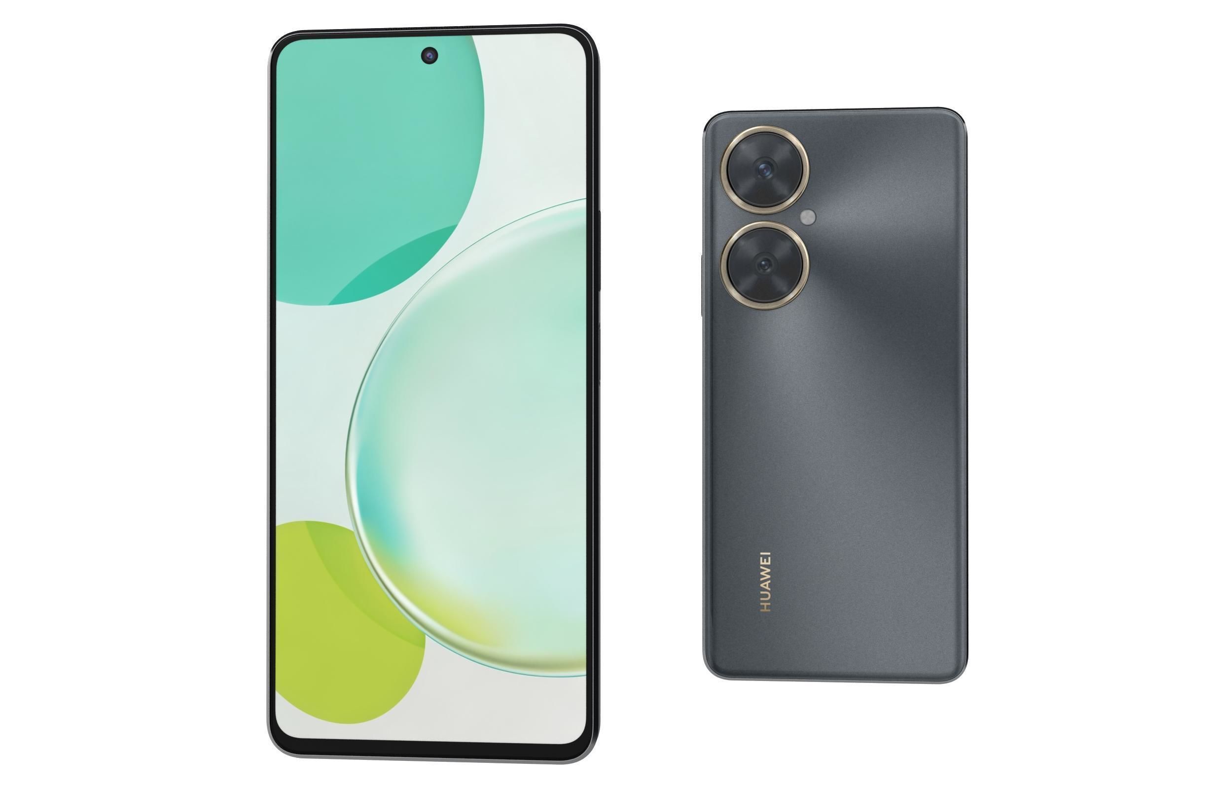 Huawei nova 11i Black And Green Low-poly 3D model_7