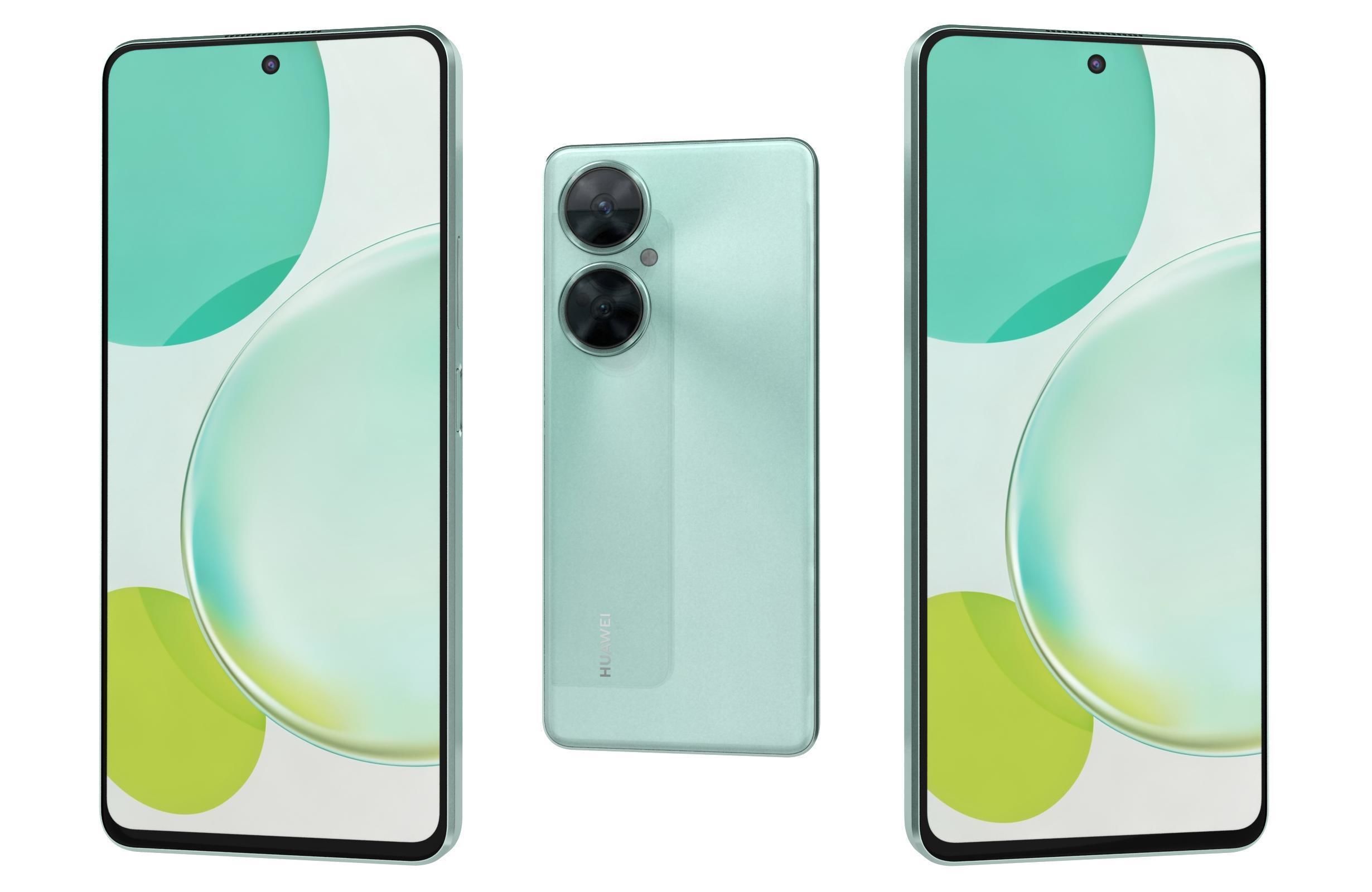 Huawei nova 11i Black And Green Low-poly 3D model_13