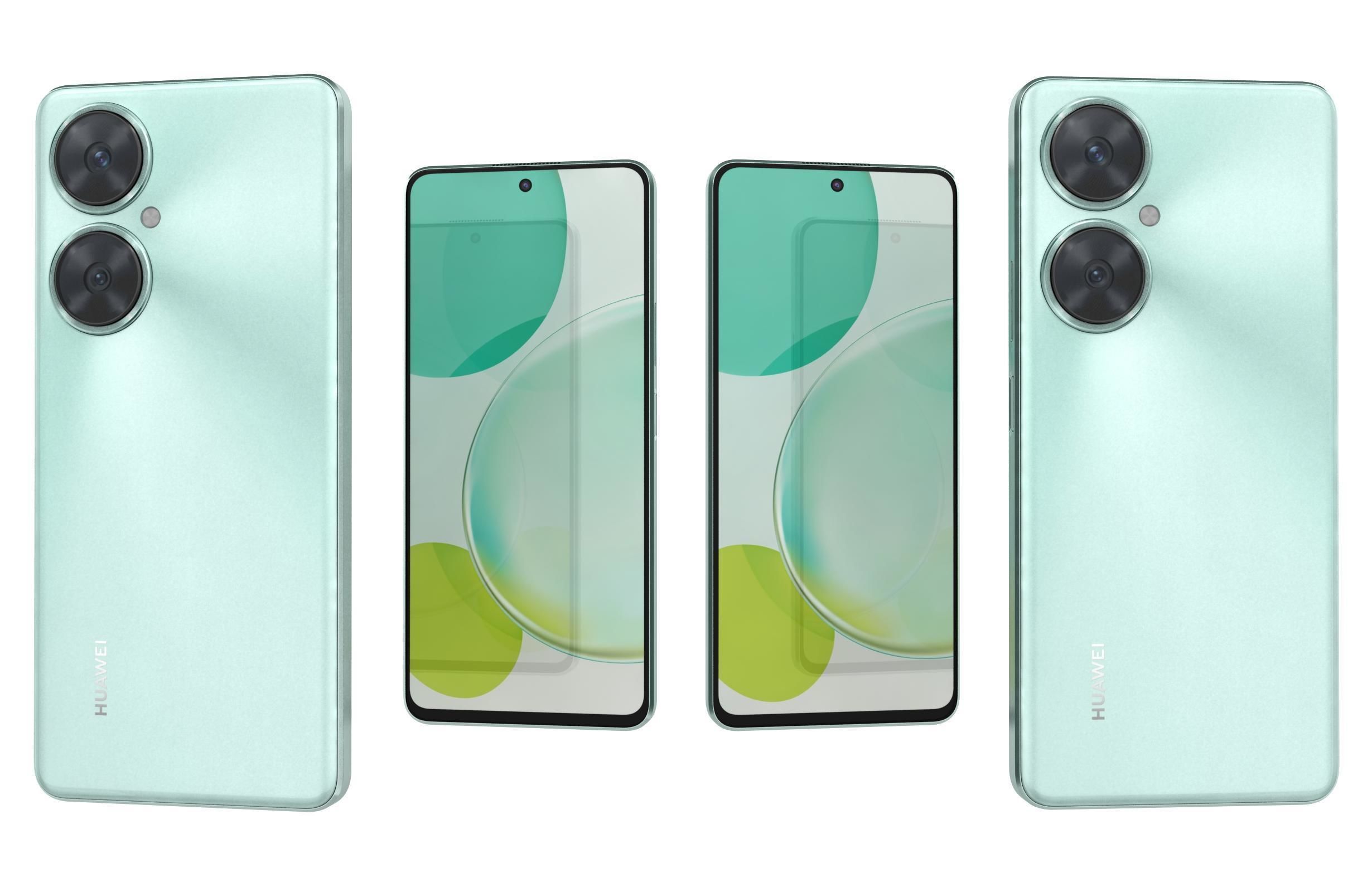 Huawei nova 11i Black And Green Low-poly 3D model_16