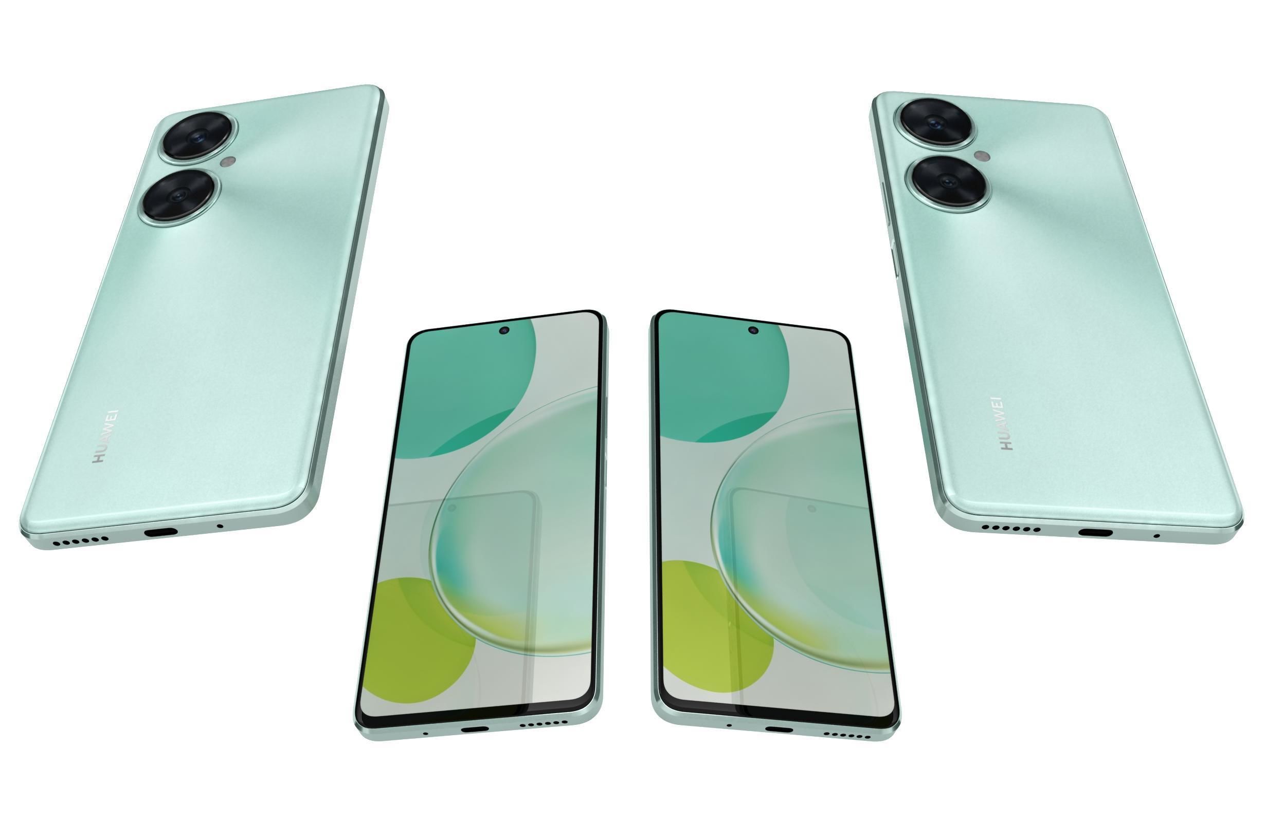 Huawei nova 11i Black And Green Low-poly 3D model_18