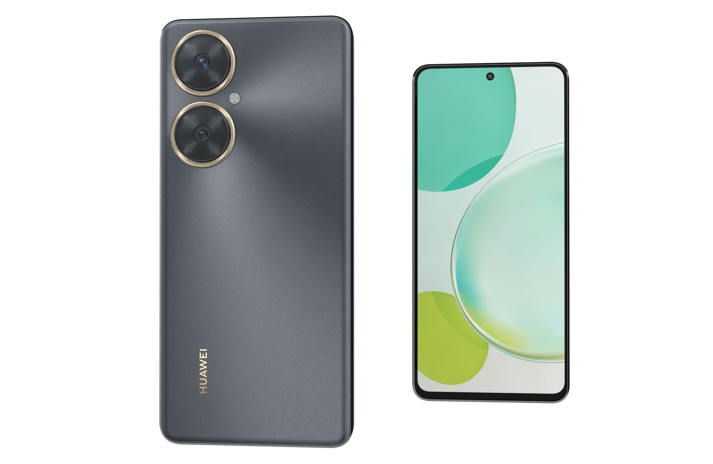 Huawei nova 11i Black And Green Low-poly 3D model_8