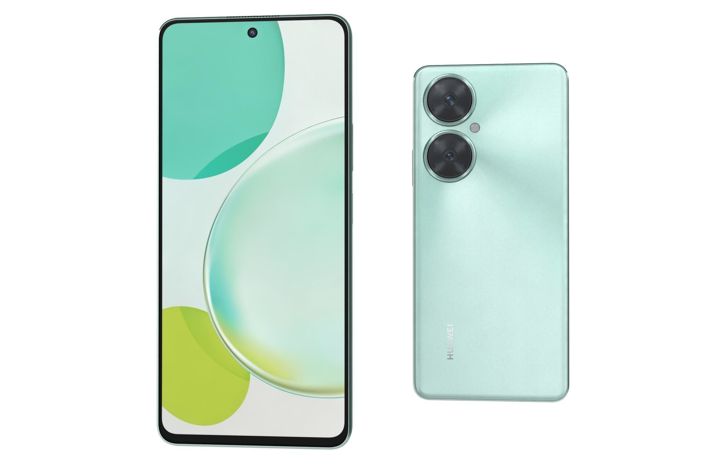 Huawei nova 11i Black And Green Low-poly 3D model_19