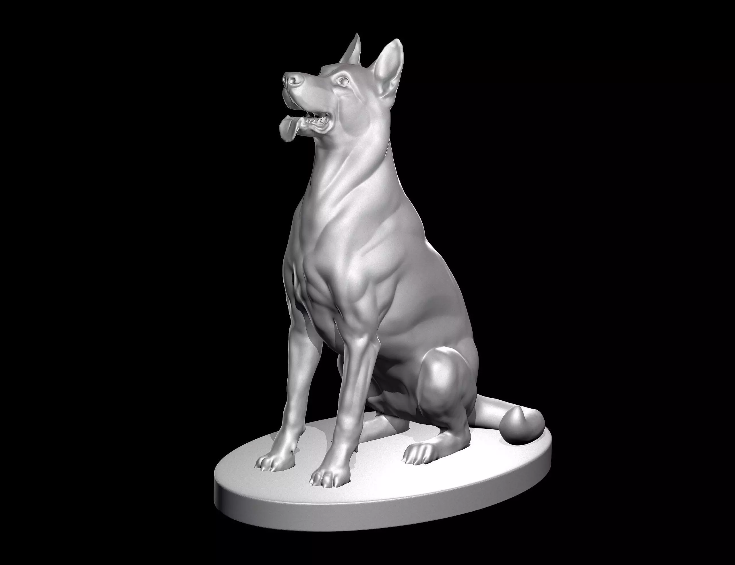 German Shepherd Dog for 3D Print 3D print model_0