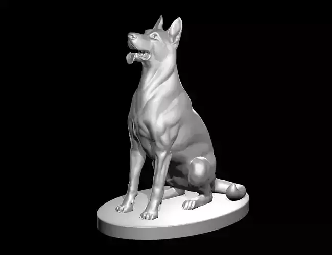 German Shepherd Dog for 3D Print 