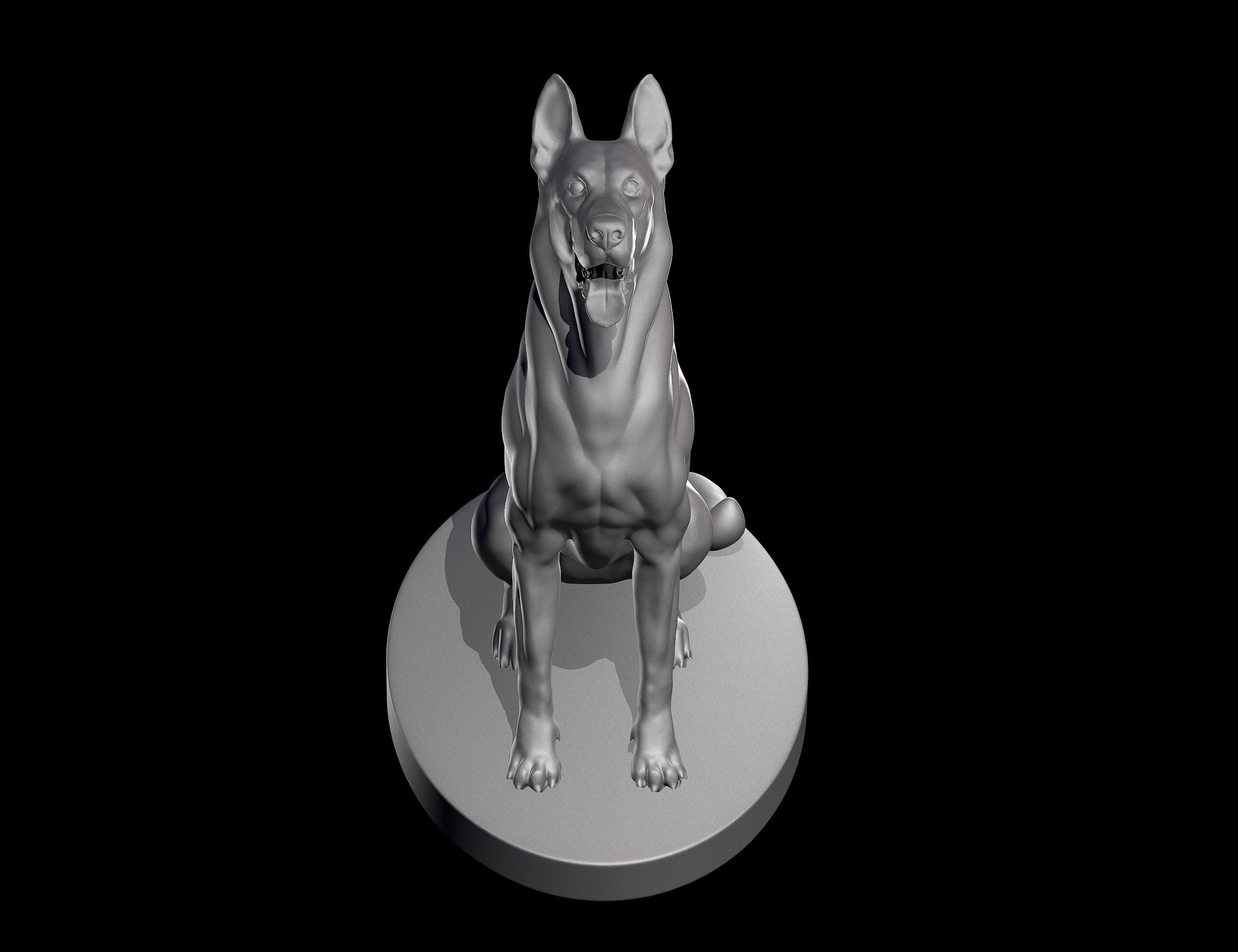 German Shepherd Dog for 3D Print 3D print model_3