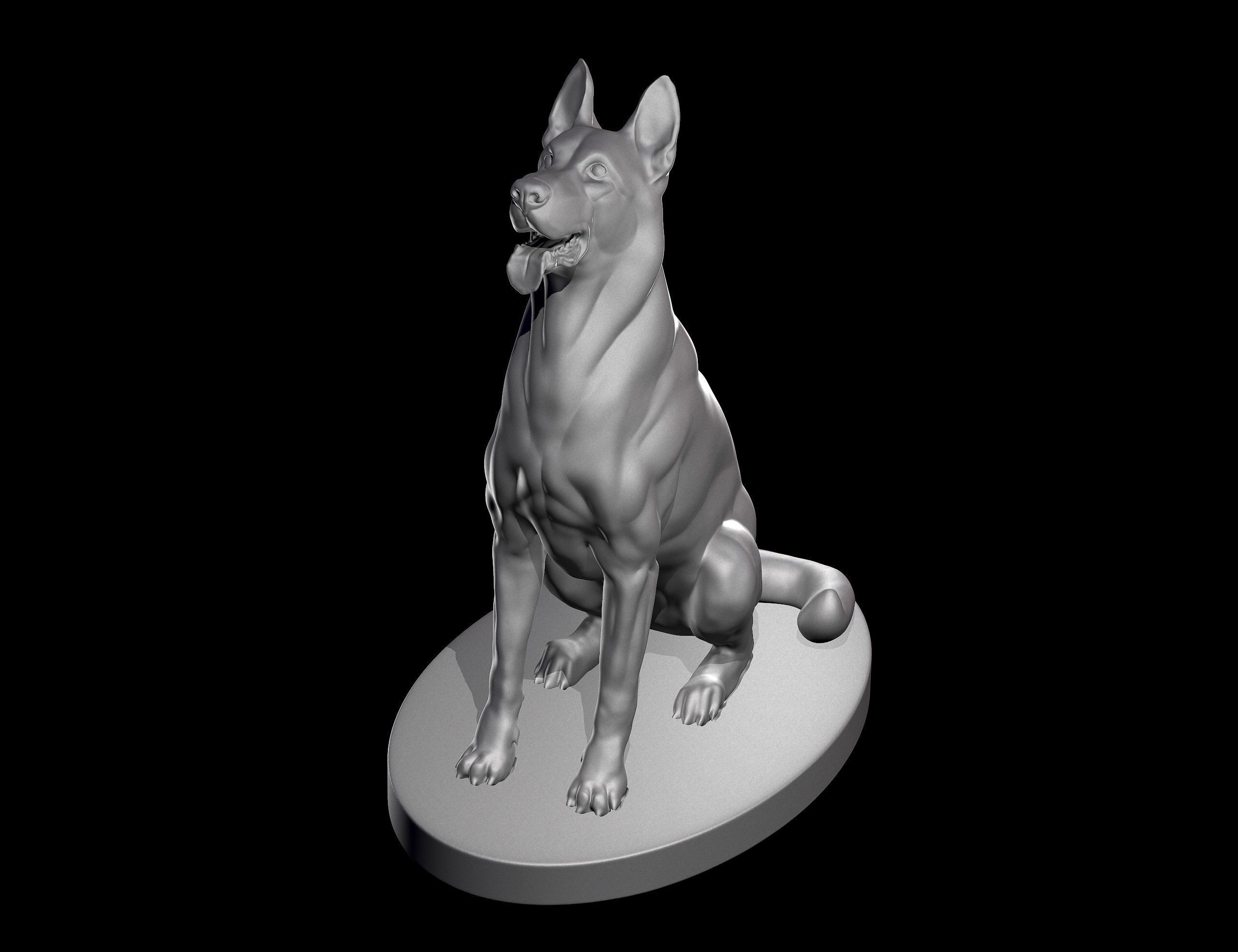 German Shepherd Dog for 3D Print 3D print model_4
