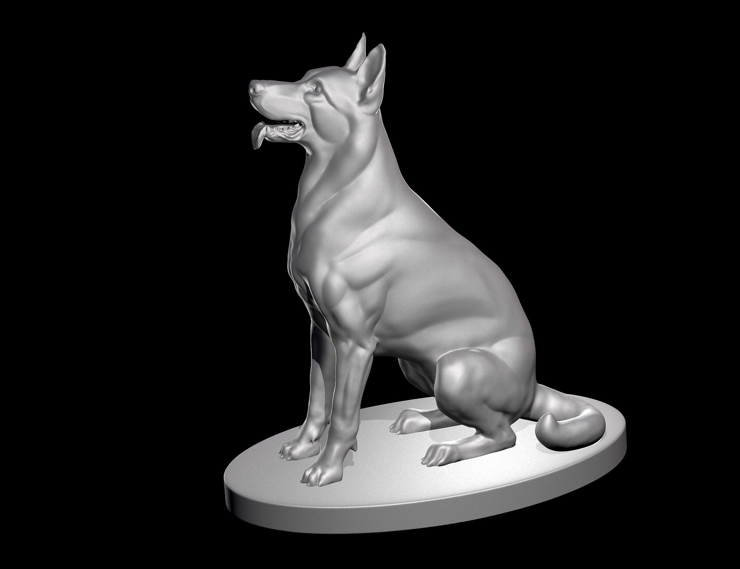 German Shepherd Dog for 3D Print 3D print model_5