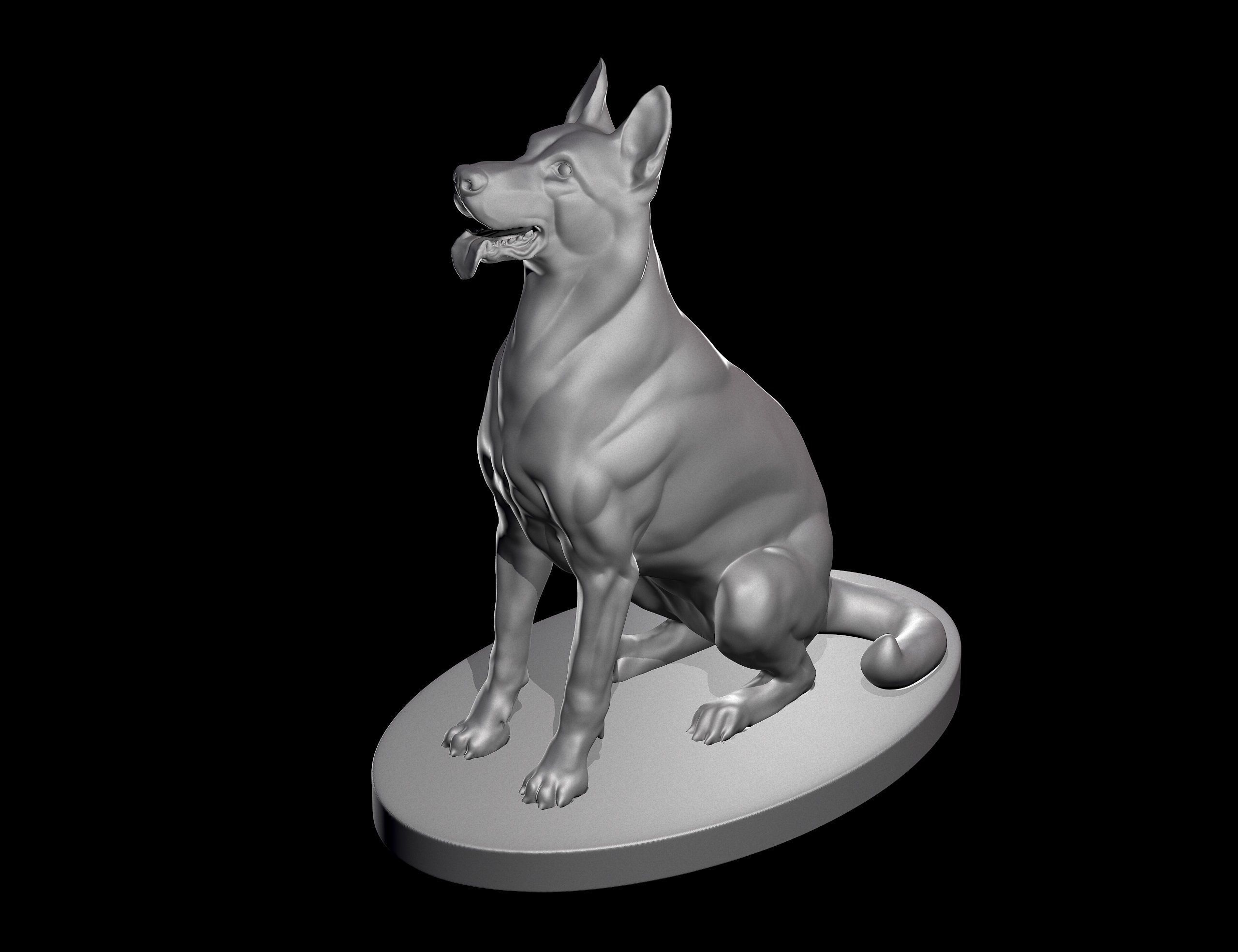 German Shepherd Dog for 3D Print 3D print model_1