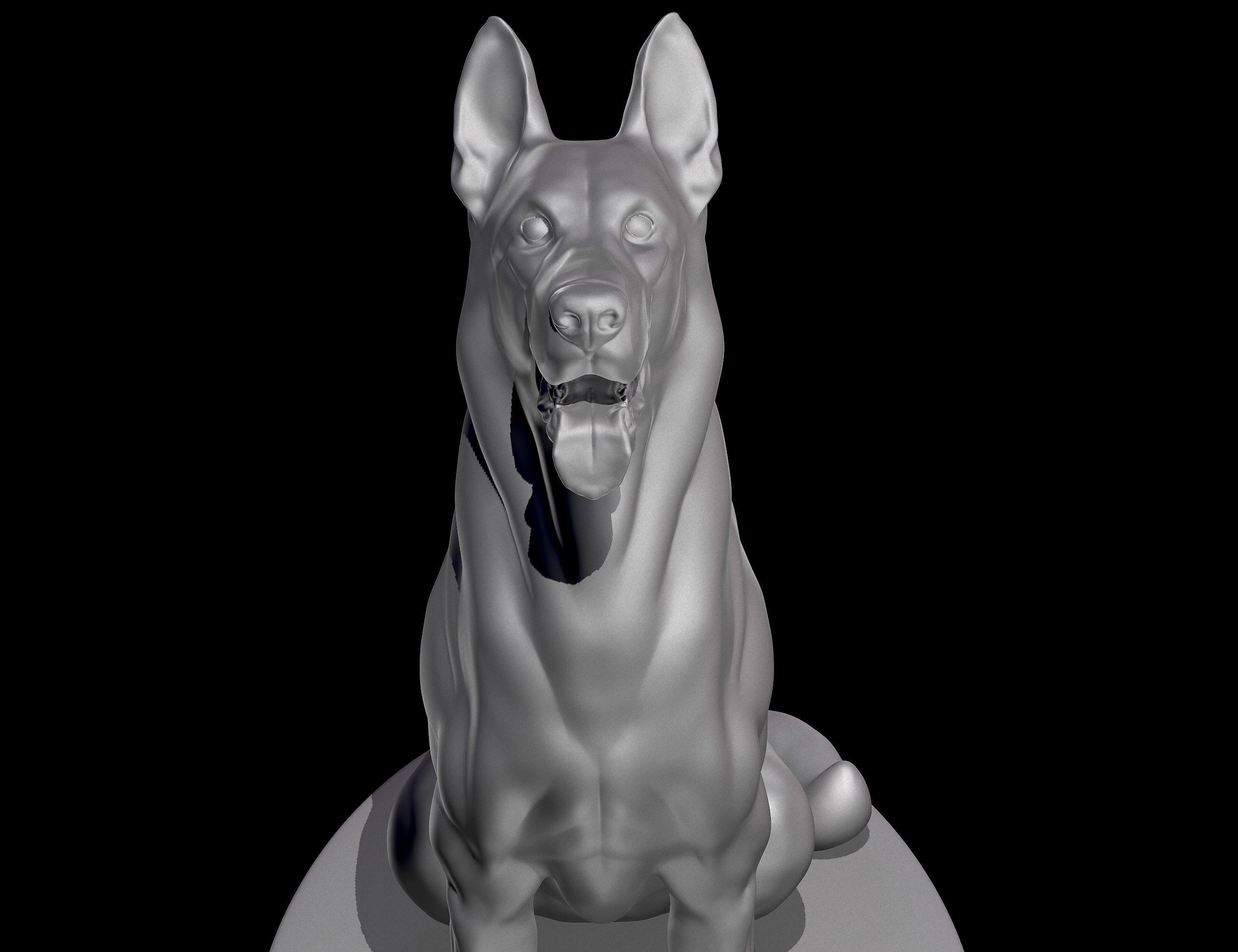 German Shepherd Dog for 3D Print 3D print model_22