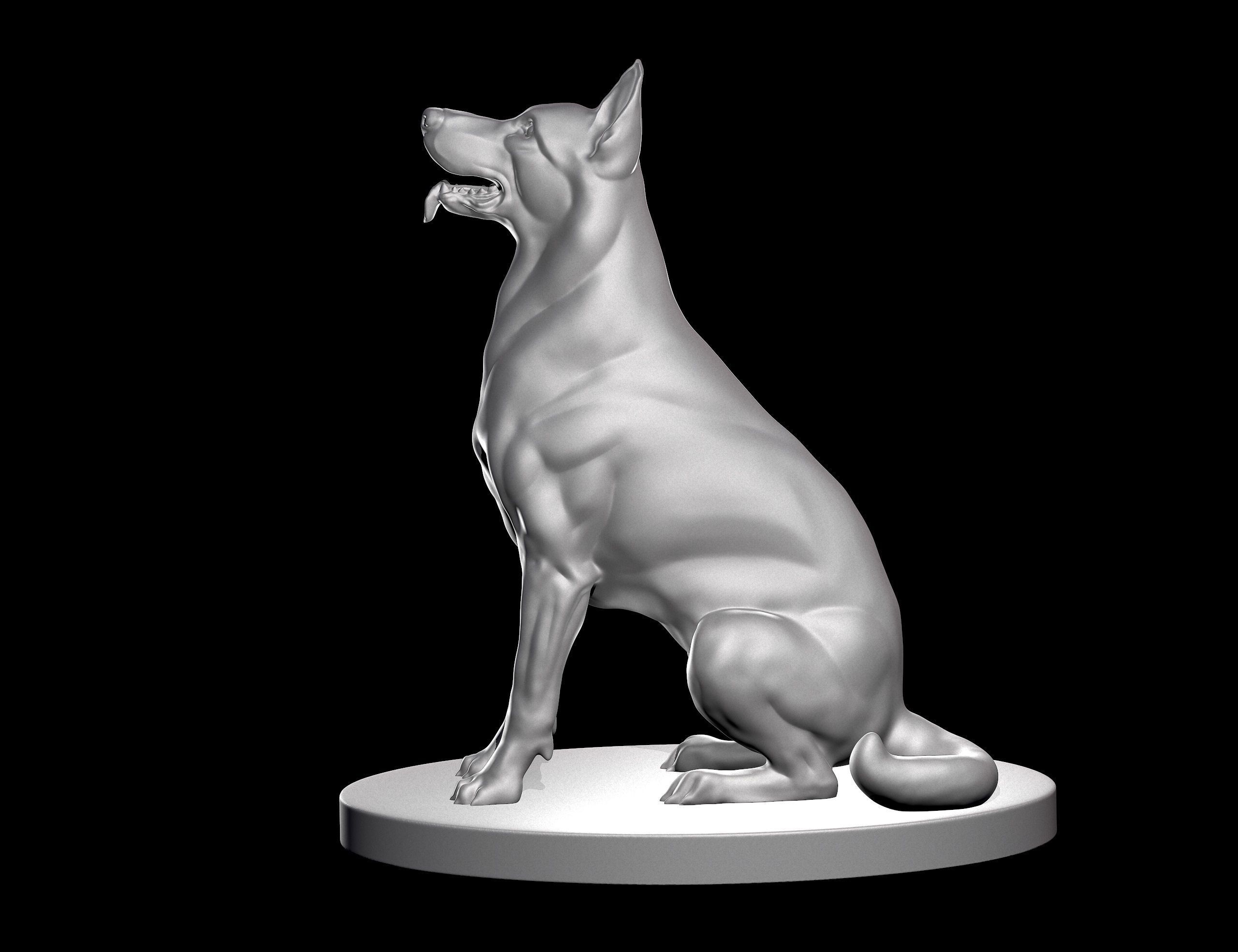German Shepherd Dog for 3D Print 3D print model_6