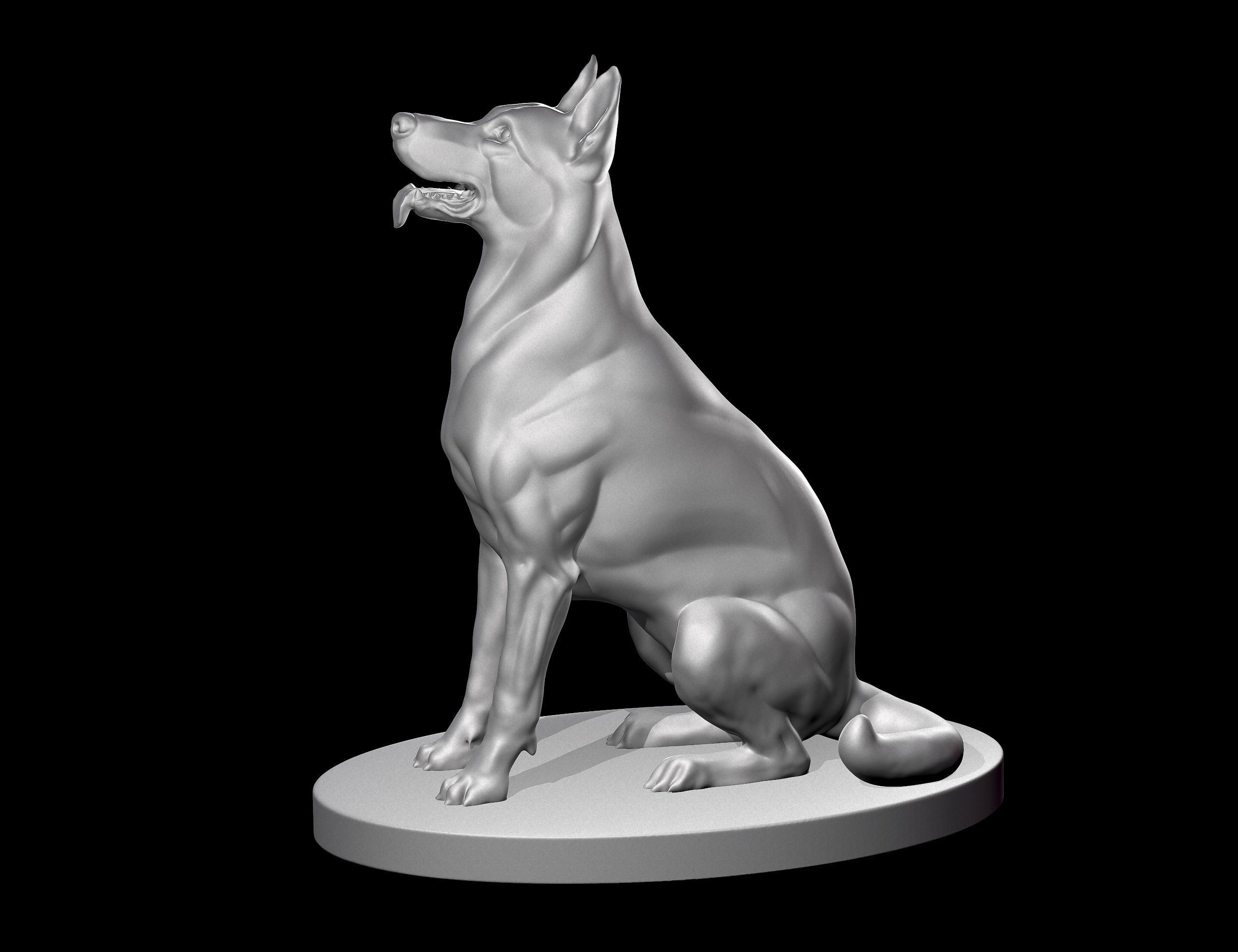 German Shepherd Dog for 3D Print 3D print model_2