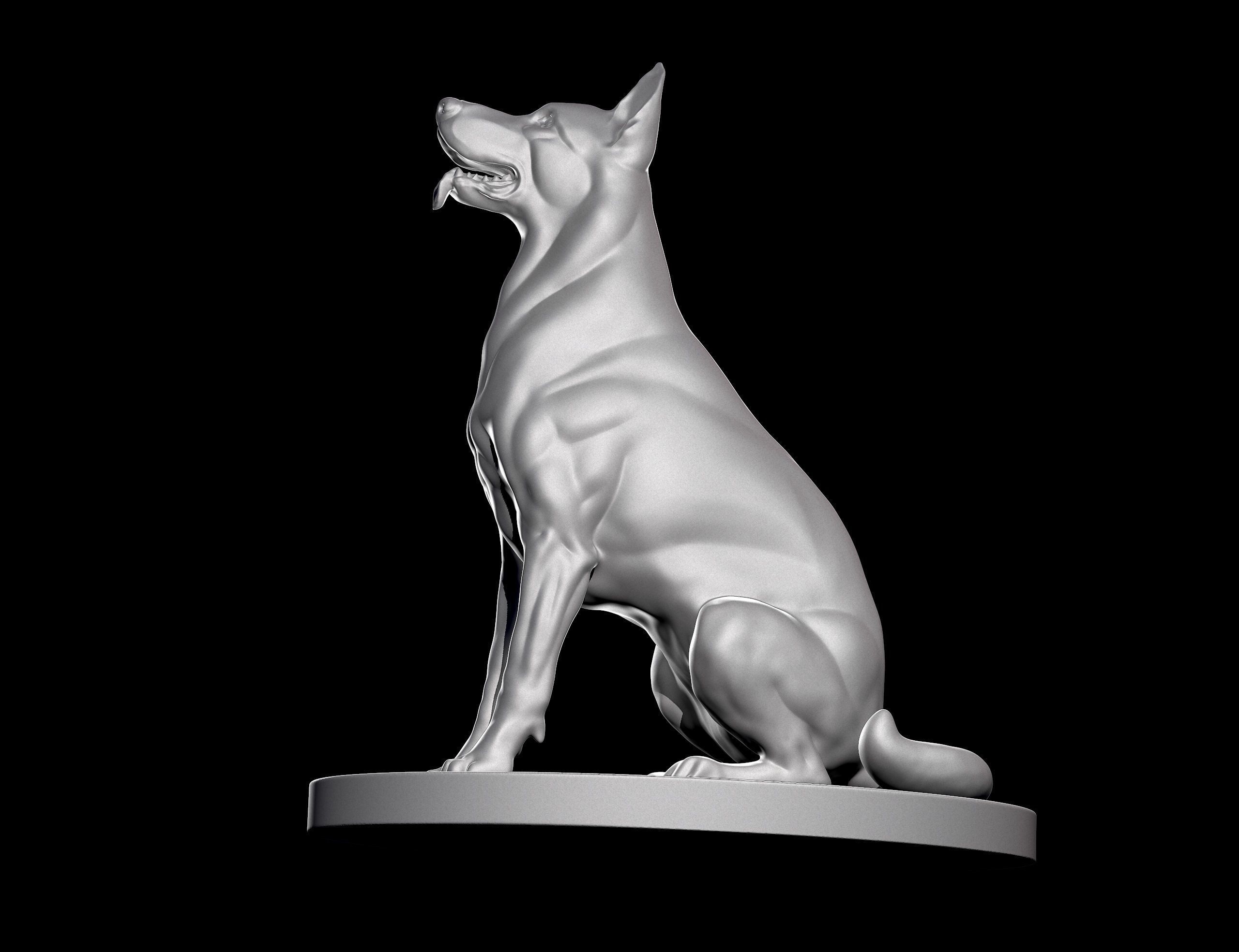 German Shepherd Dog for 3D Print 3D print model_7