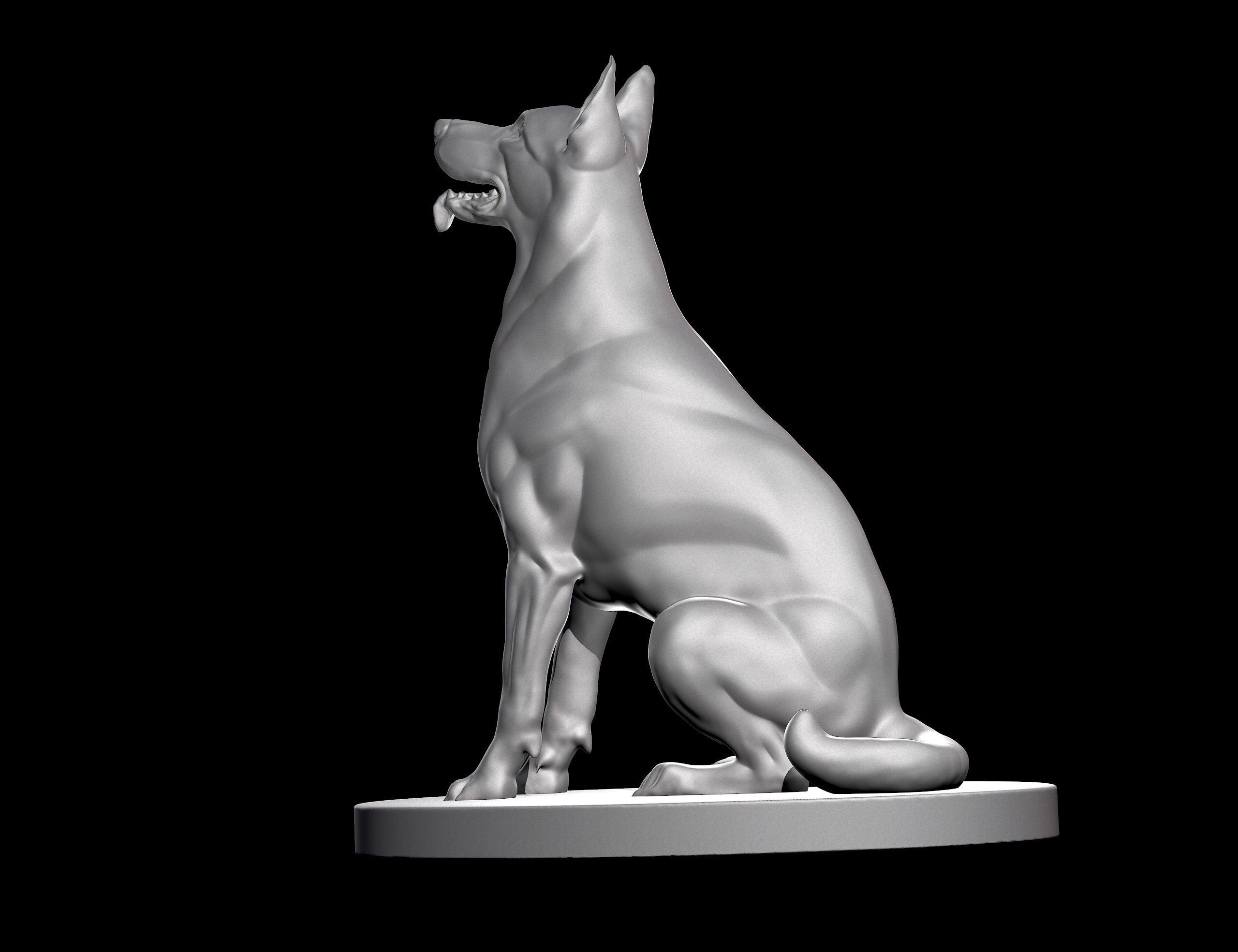 German Shepherd Dog for 3D Print 3D print model_9