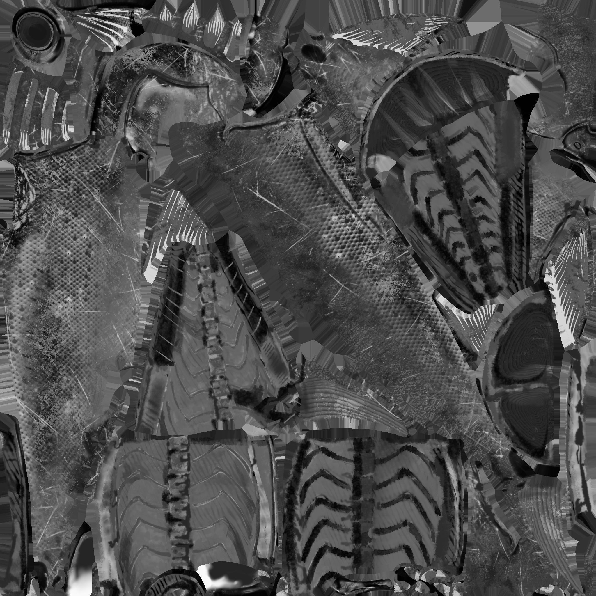 Butchered fish MEGASET 4 models 5 texture variations Low-poly 3D model_13