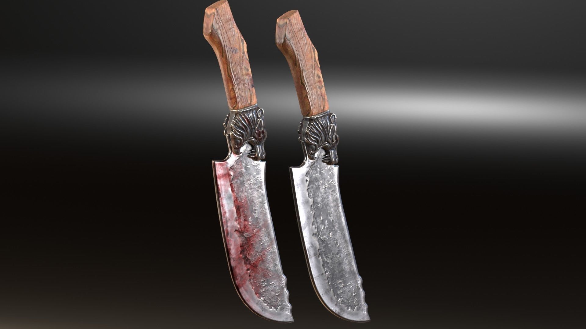 Butchered fish MEGASET 4 models 5 texture variations Low-poly 3D model_8