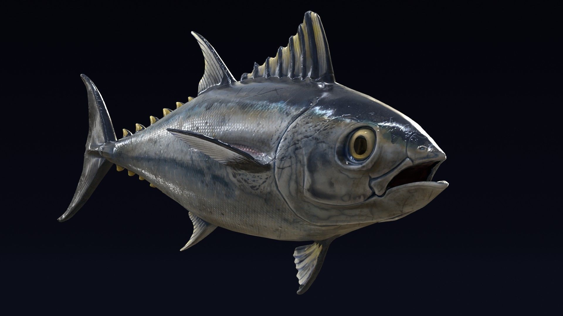 Butchered fish MEGASET 4 models 5 texture variations Low-poly 3D model_26