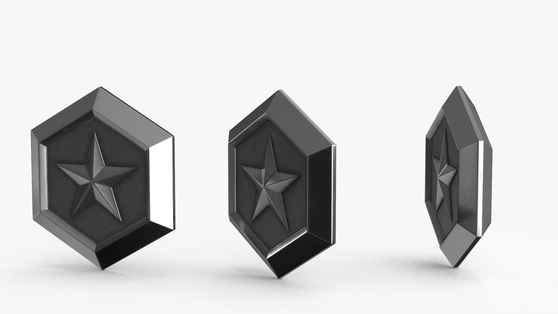 Game Coin Icon Symbol v1 Low-poly 3D model_6