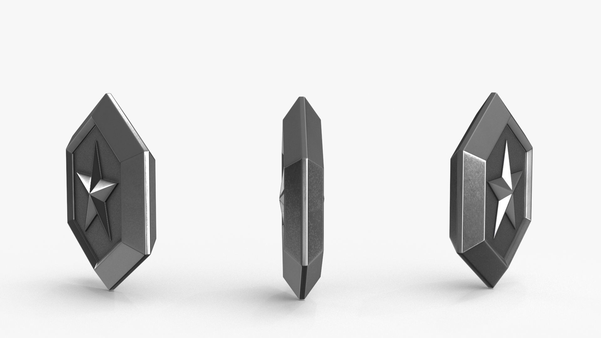 Game Coin Icon Symbol v1 Low-poly 3D model_5