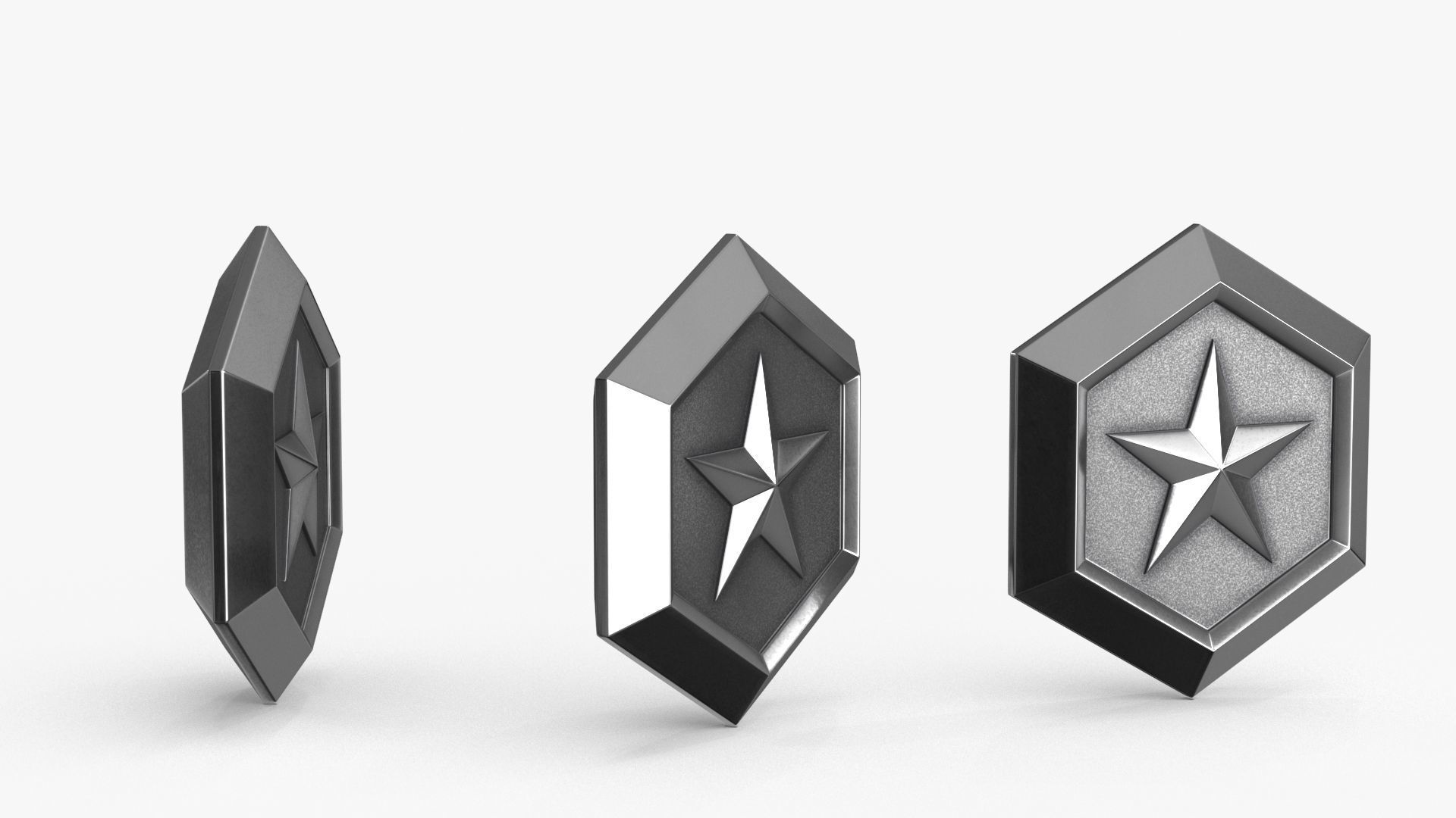 Game Coin Icon Symbol v1 Low-poly 3D model_4