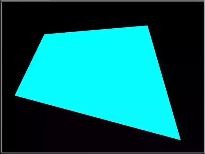 Irregular quadrilateral Low-poly 3D model